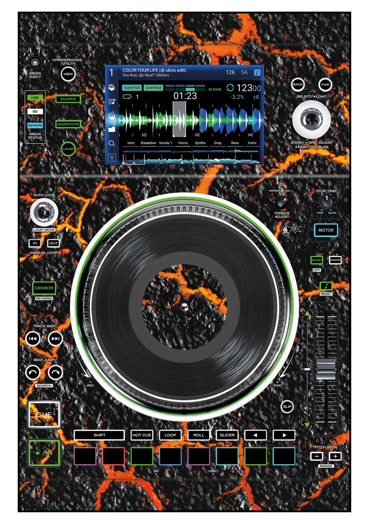 Denon DJ SC 5000 M Skin Lava