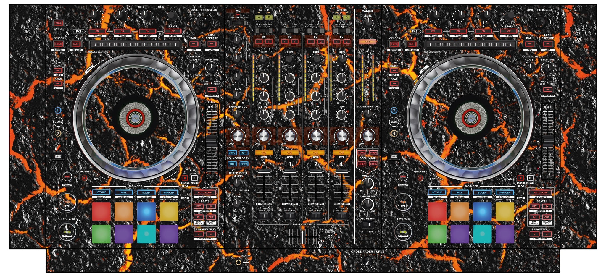 Pioneer DJ DDJ SZ 2 Skin Lava