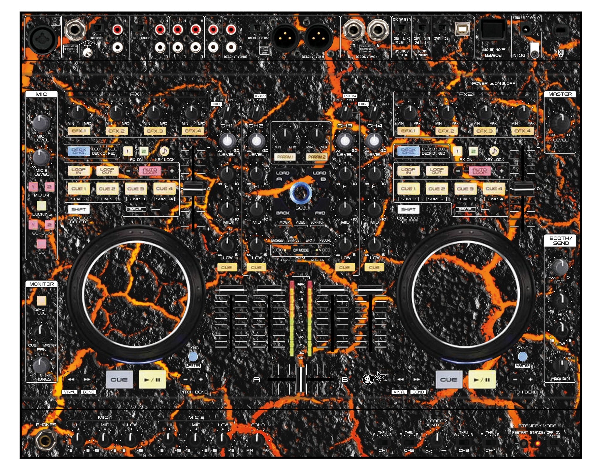 Denon DJ MC 6000 Skin Lava