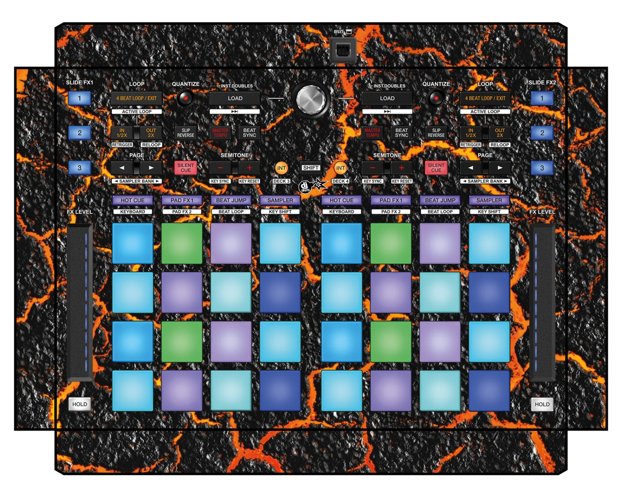Pioneer DJ DDJ XP 1 Skin Lava