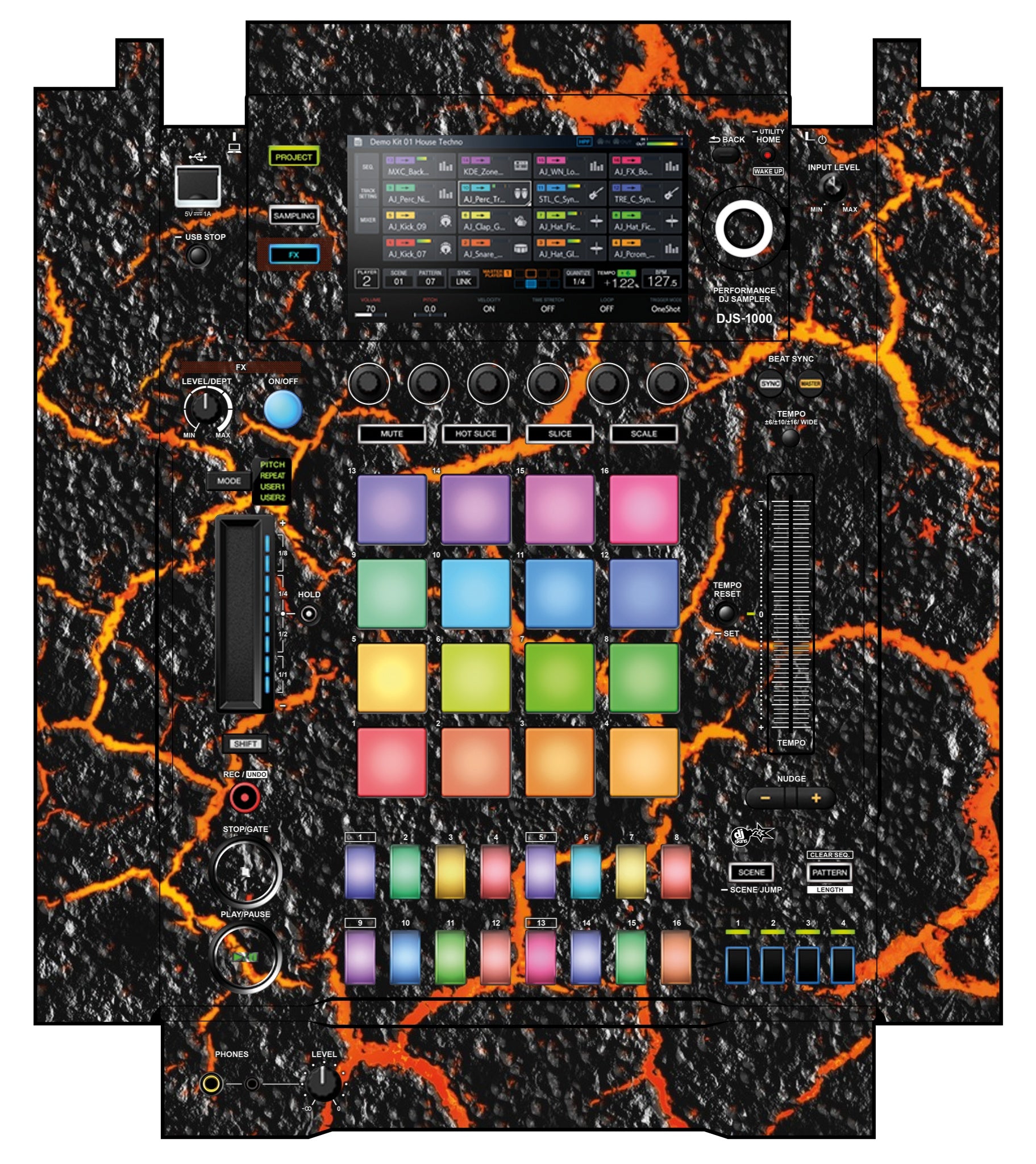 Pioneer DJ DJS 1000 Skin Lava