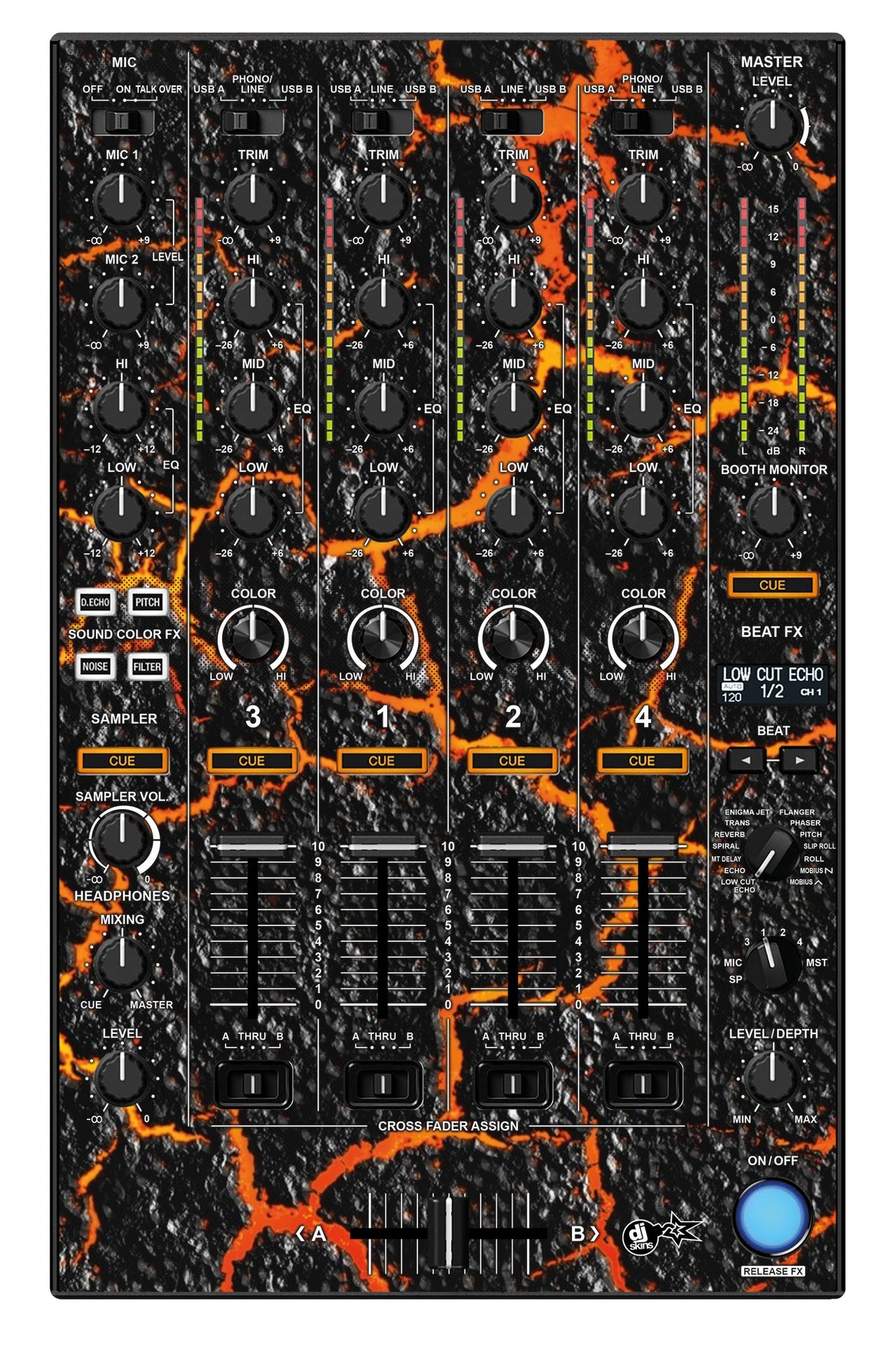 Pioneer DJ DDJ 1000 MIXER Skin Lava