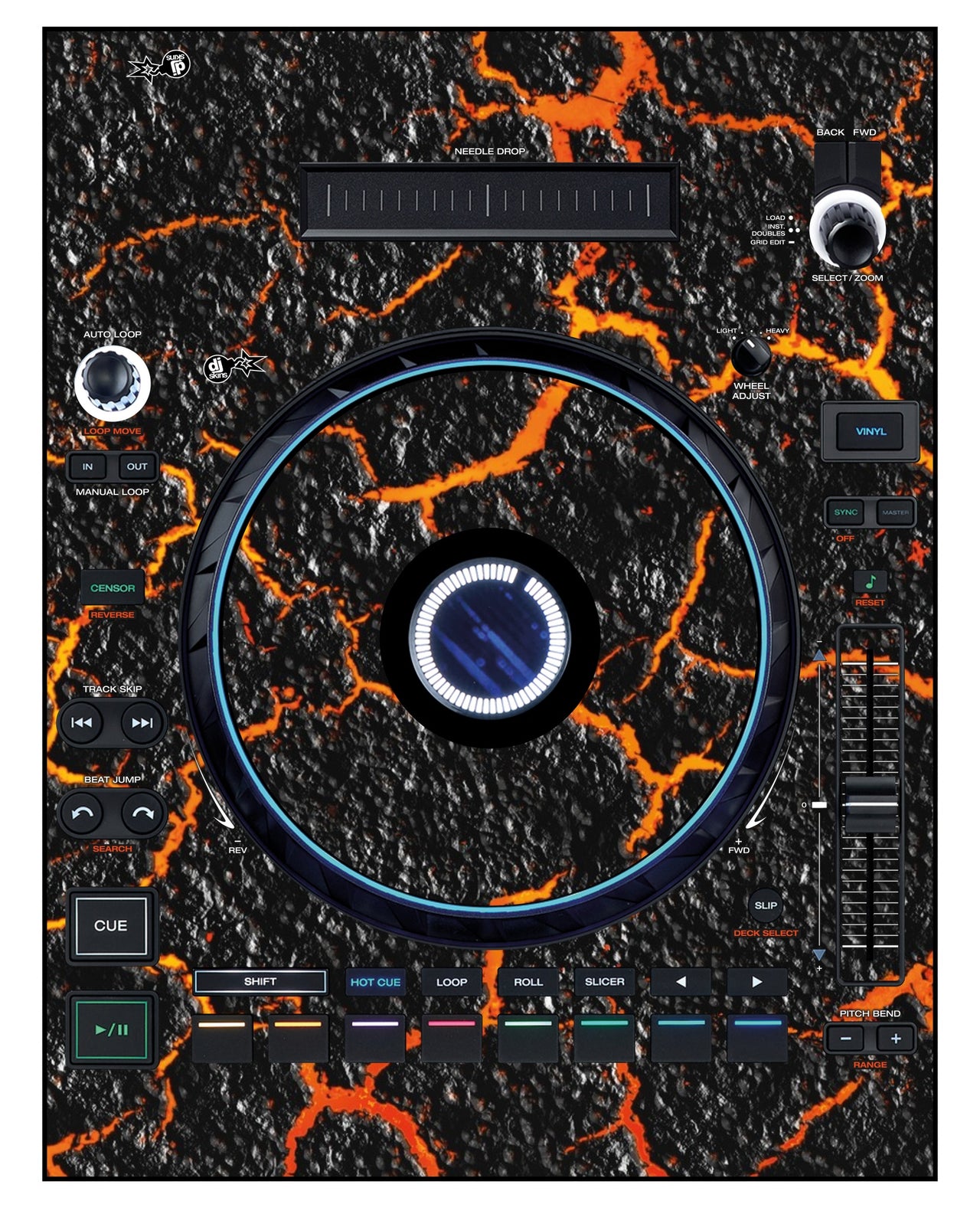 Denon DJ LC 6000 Skin Lava