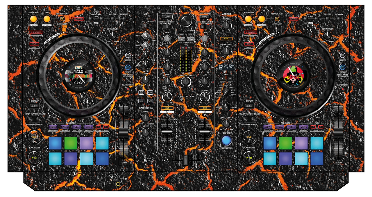 Pioneer DJ DDJ 800 Skin Lava