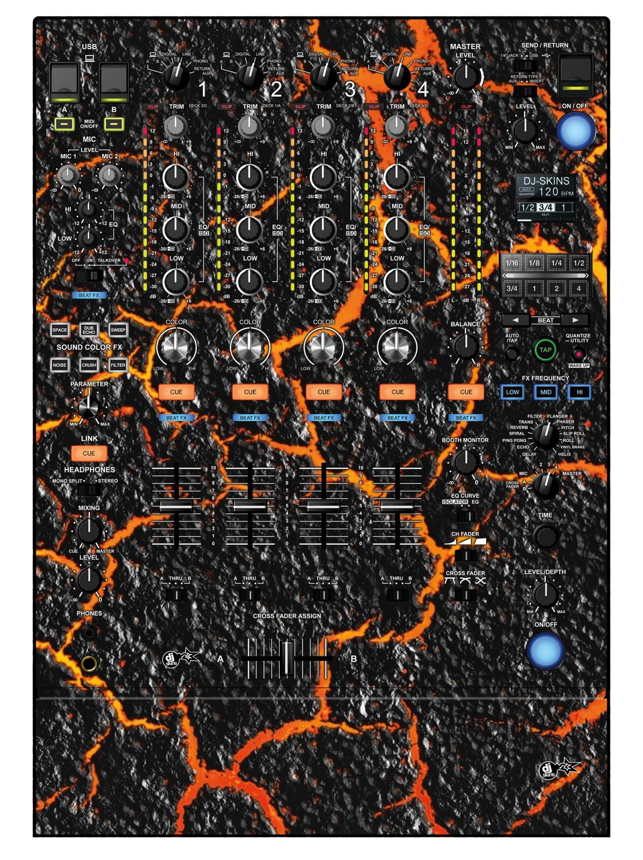 Pioneer DJ DJM 900 NEXUS 2 Skin Lava