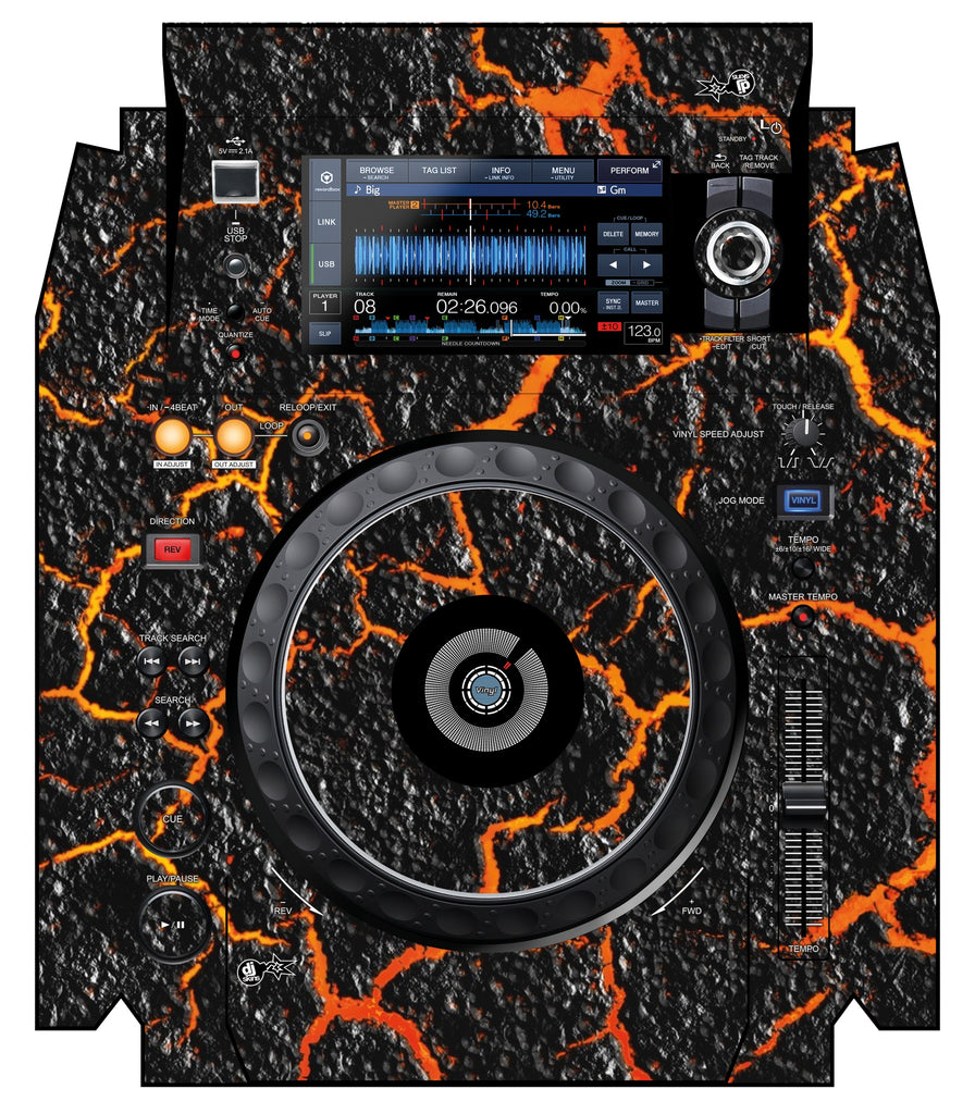 Pioneer DJ XDJ 1000 MK2 Skin Lava