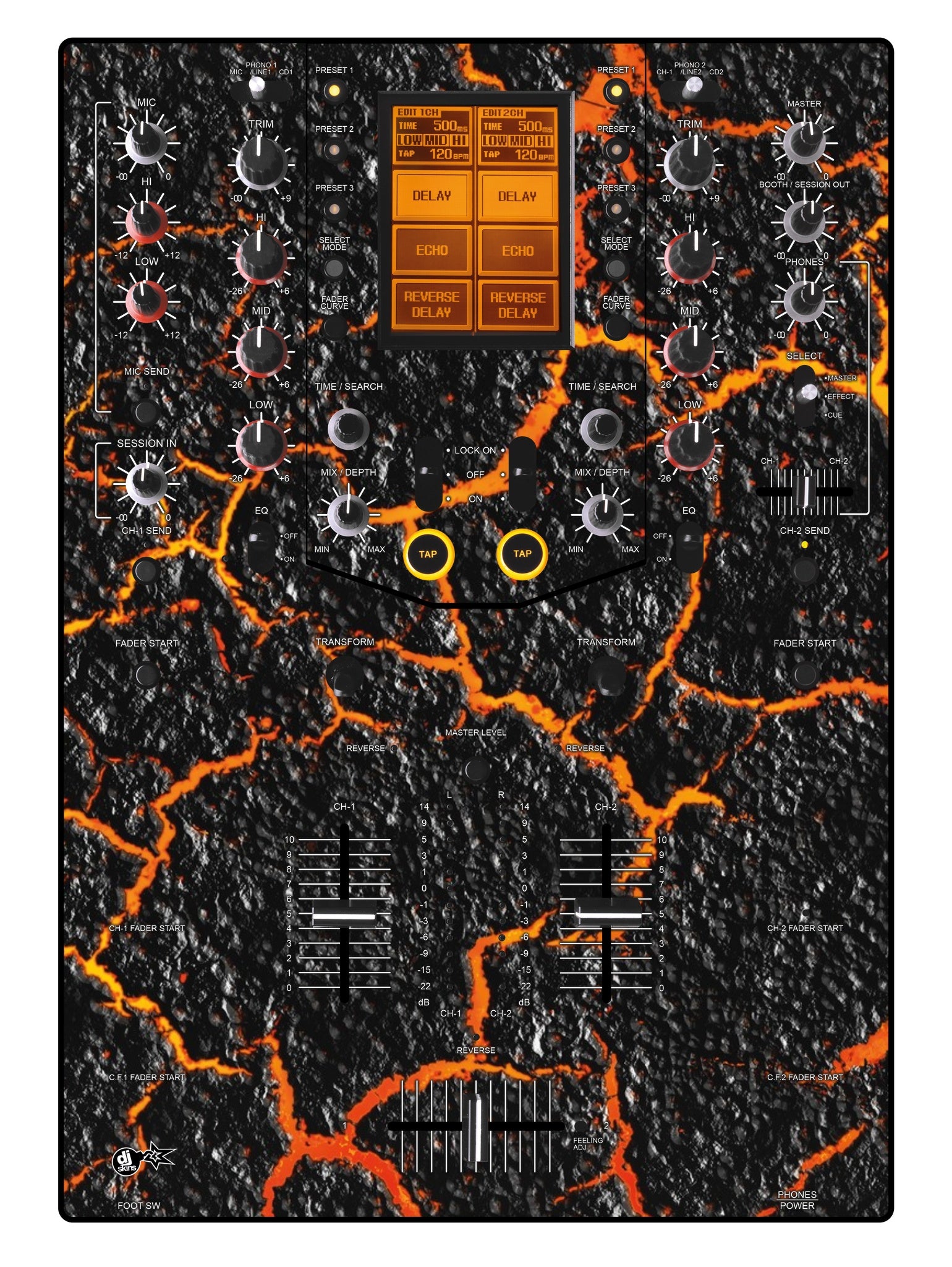 Pioneer DJ DJM 909 Skin Lava