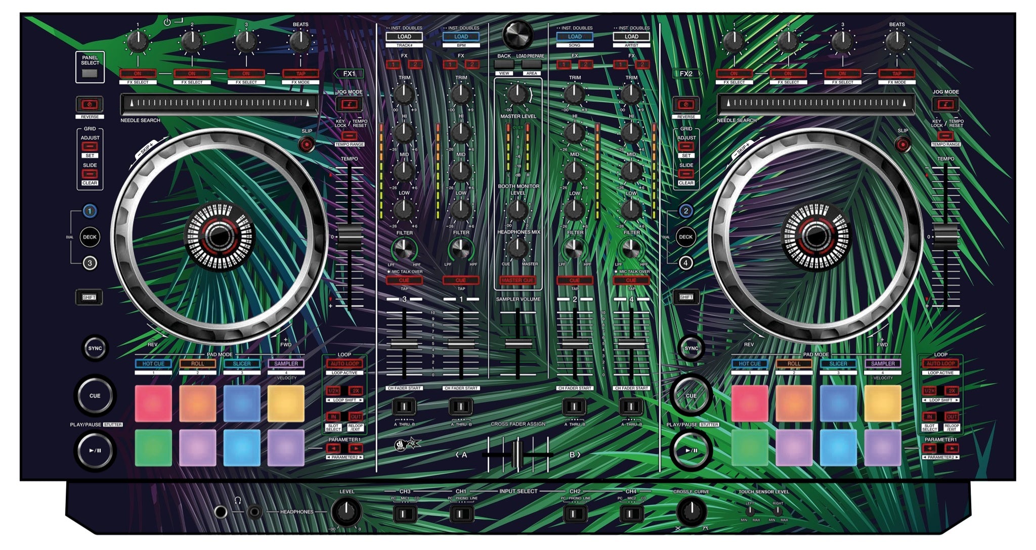 Pioneer DJ DDJ SX Skin Leafage