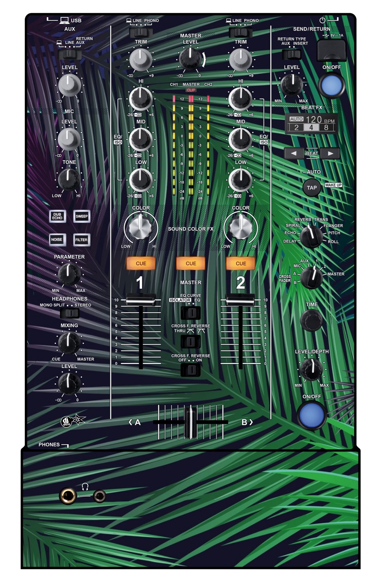 Pioneer DJ DJM 450 Skin Leafage