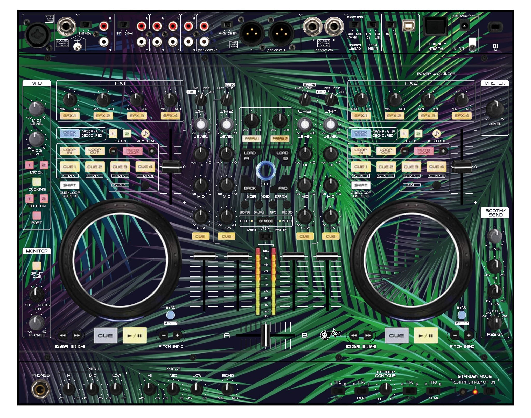 Denon DJ MC 6000 Skin Leafage