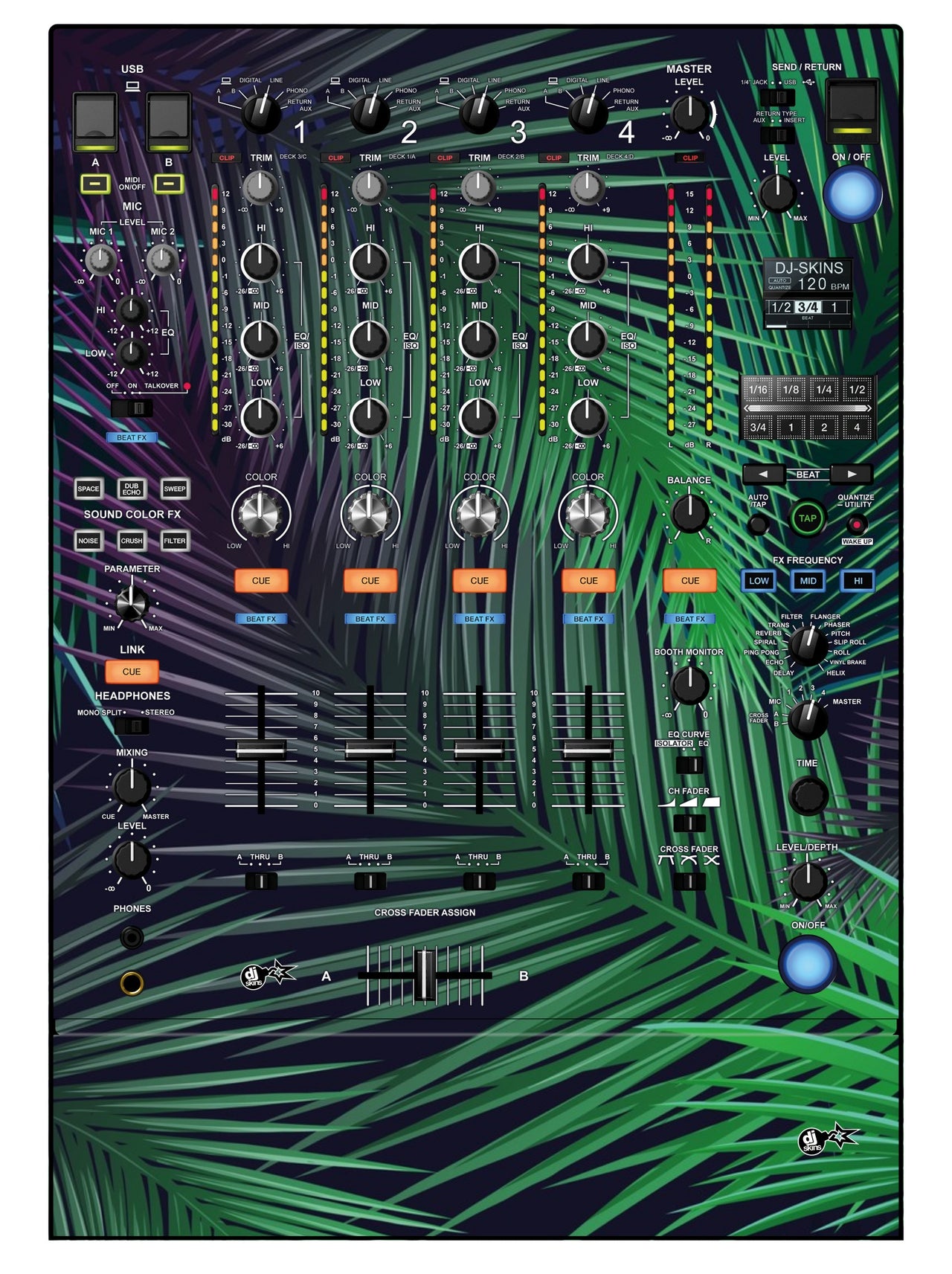Pioneer DJ DJM 900 NEXUS 2 Skin Leafage