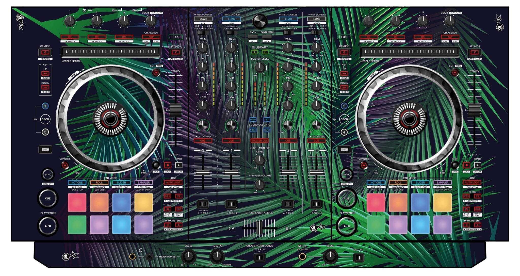 Pioneer DJ DDJ SX 3 Skin Leafage