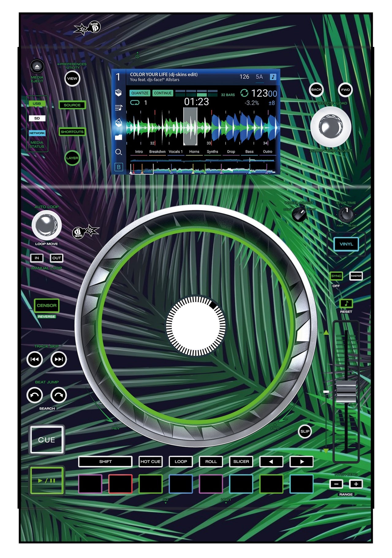 Denon DJ SC 5000 Skin Leafage