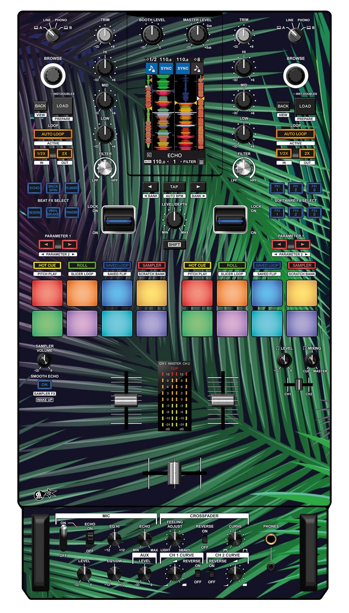 Pioneer DJ DJM S11 Skin Leafage