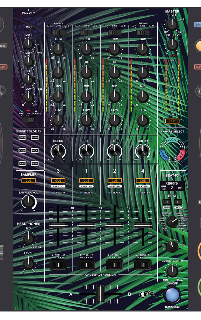 Pioneer DJ DDJ FLX10 MIXER Skin Leafage