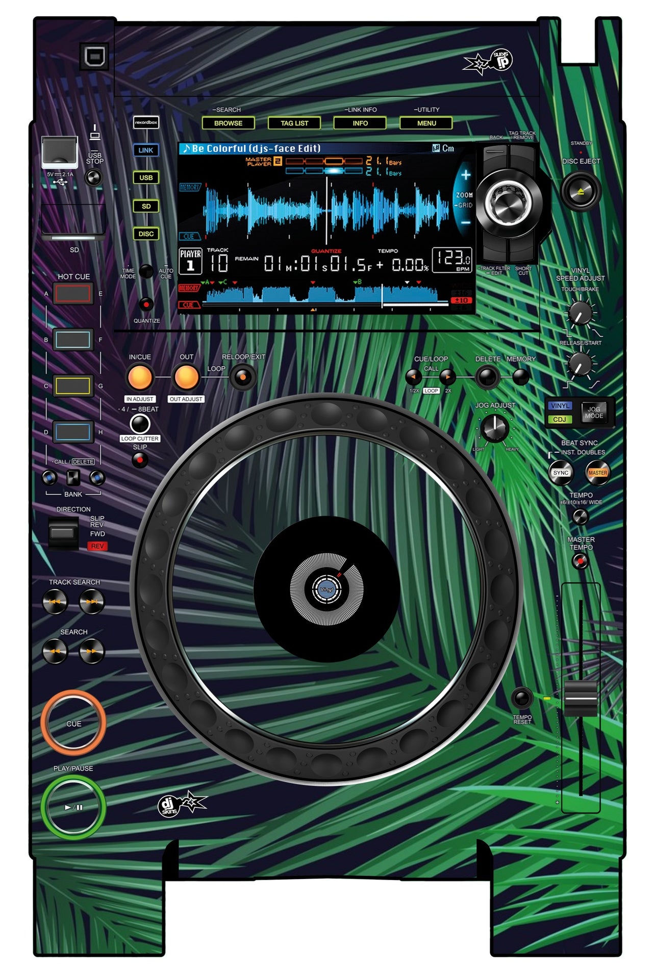 Pioneer DJ CDJ 2000 NEXUS 2 Skin Leafage