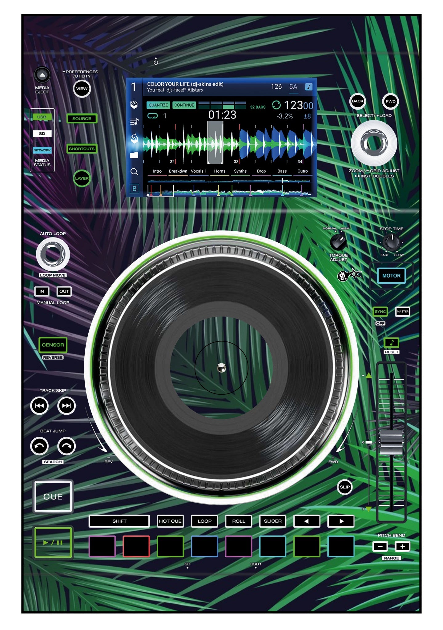 Denon DJ SC 5000 M Skin Leafage