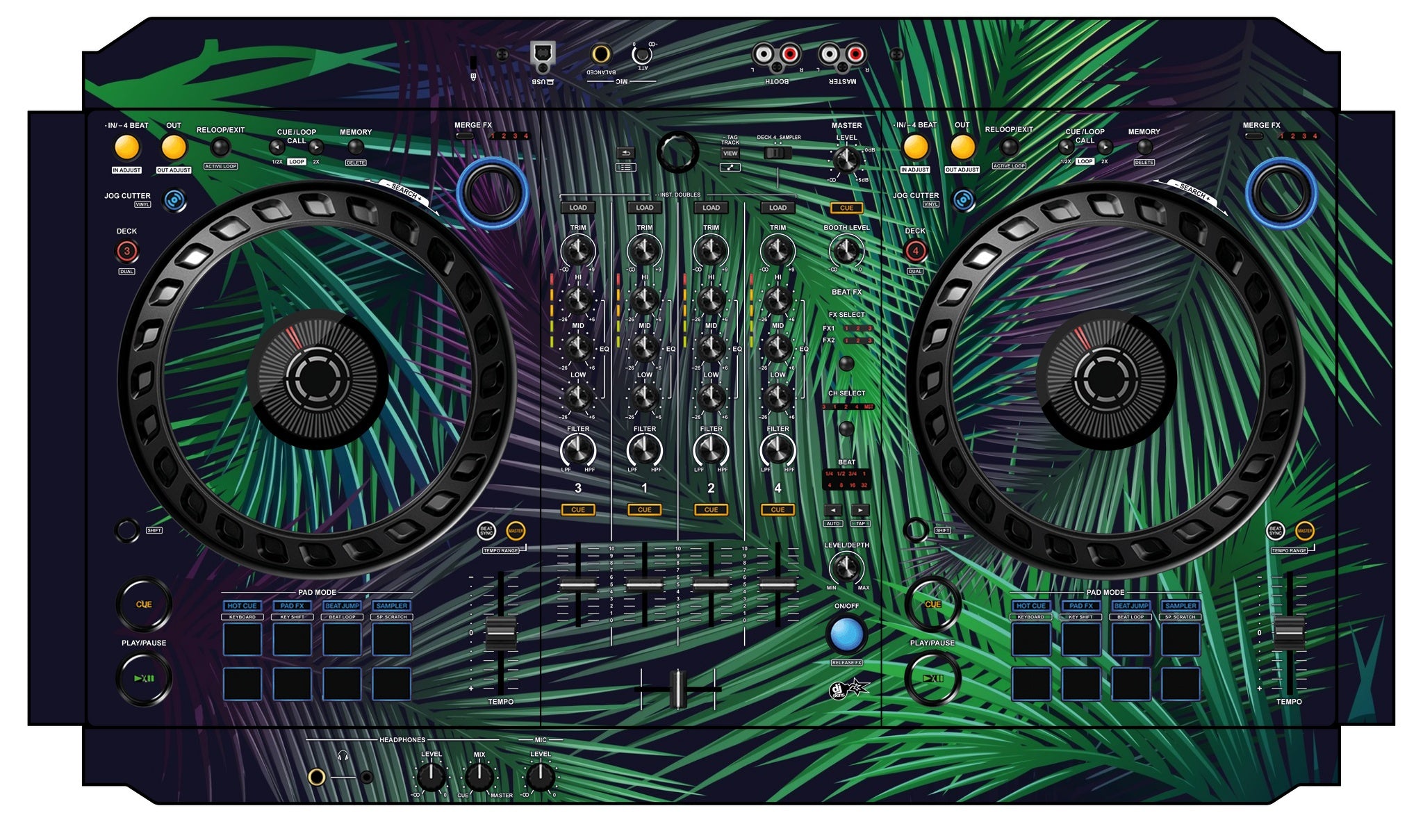 Pioneer DJ DDJ FLX6 Skin Leafage