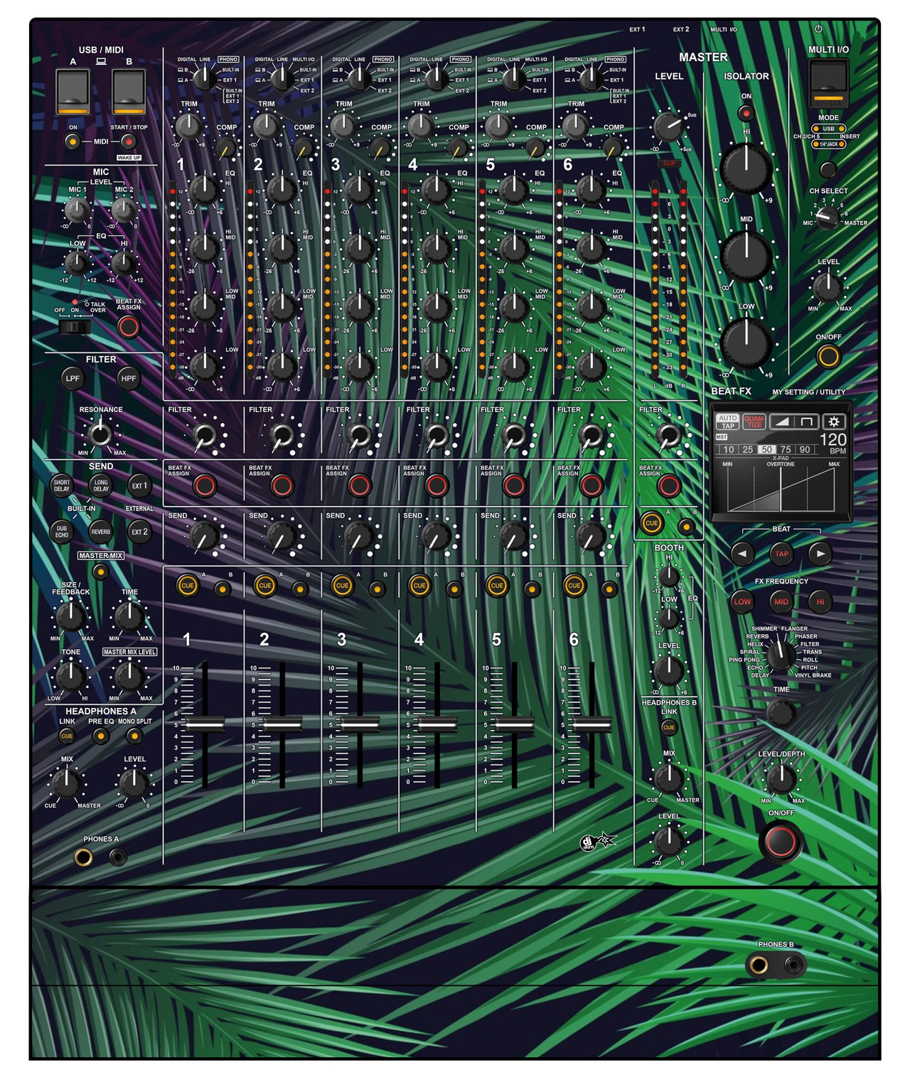 Pioneer DJ DJM V10 LF Skin Leafage
