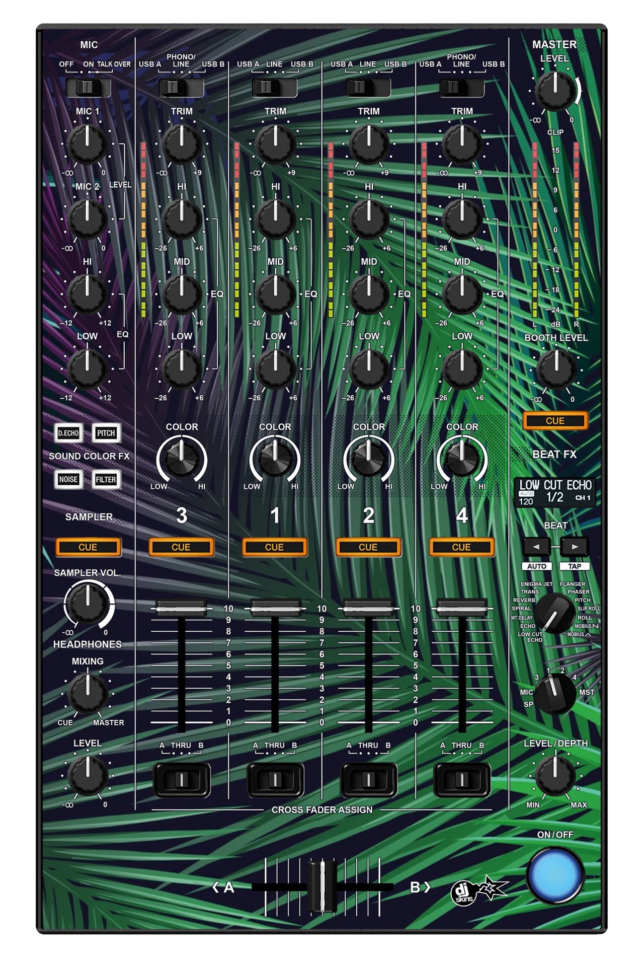 Pioneer DJ DDJ 1000 SRT MIXER Skin Leafage