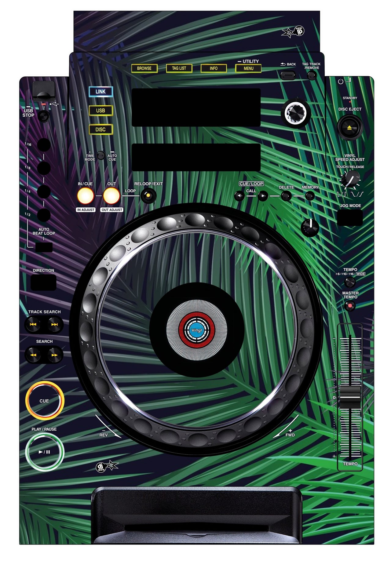 Pioneer DJ CDJ 900 Skin Leafage