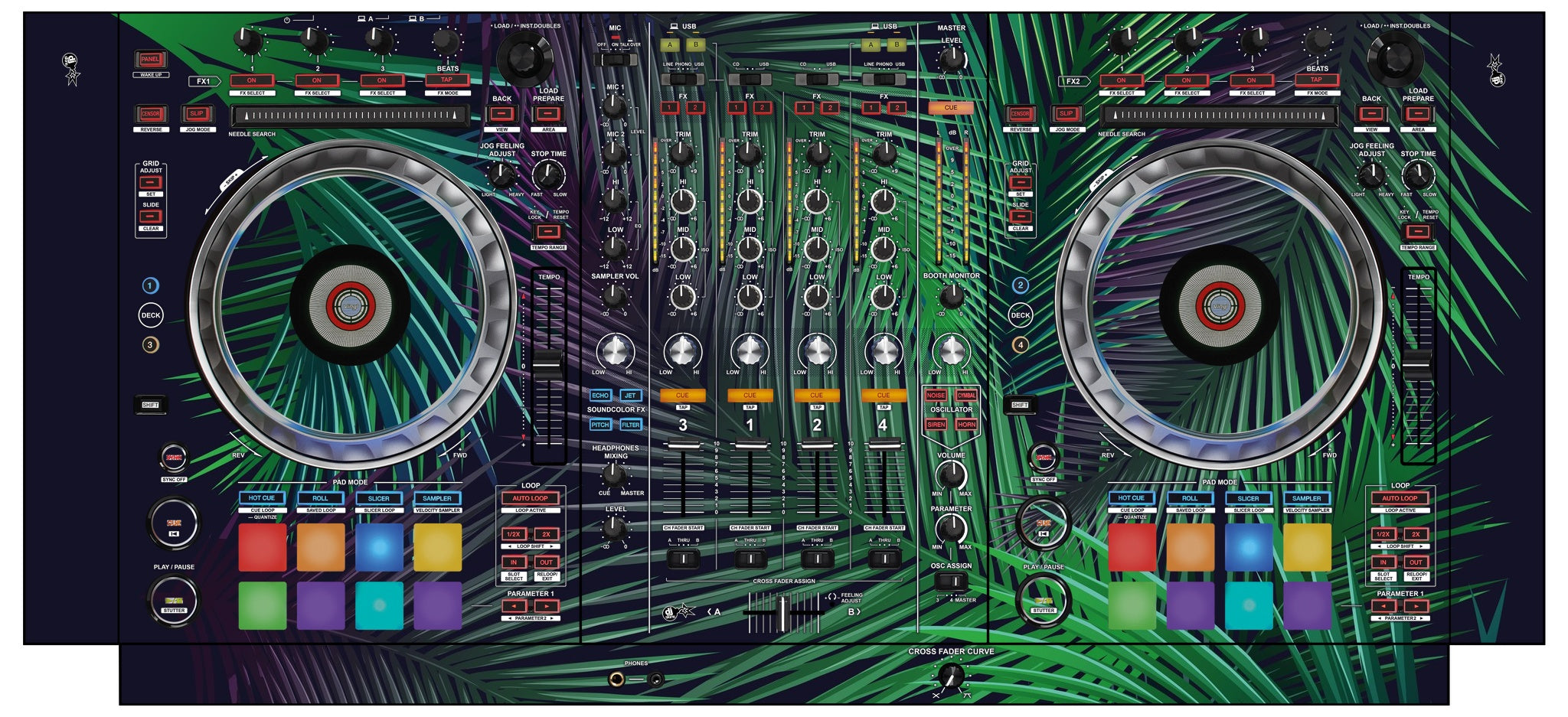 Pioneer DJ DDJ SZ Skin Leafage