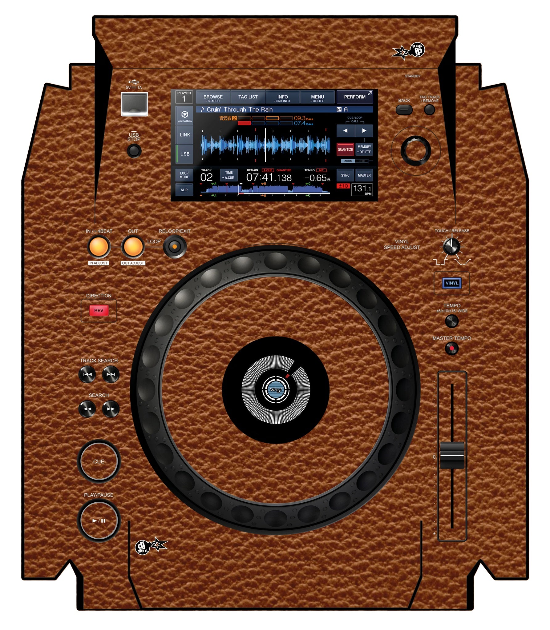 Pioneer DJ XDJ 1000 Skin Leather