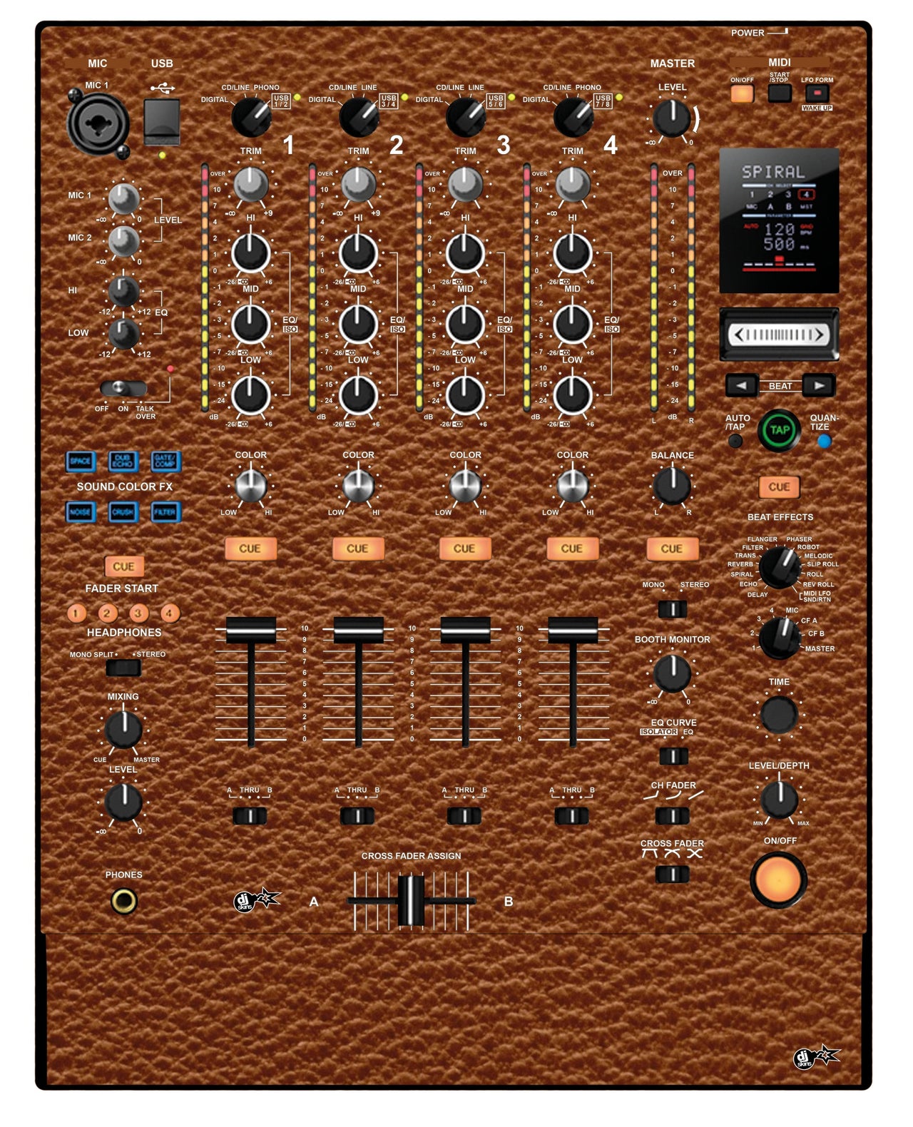 Pioneer DJ DJM 900 NEXUS Skin Leather