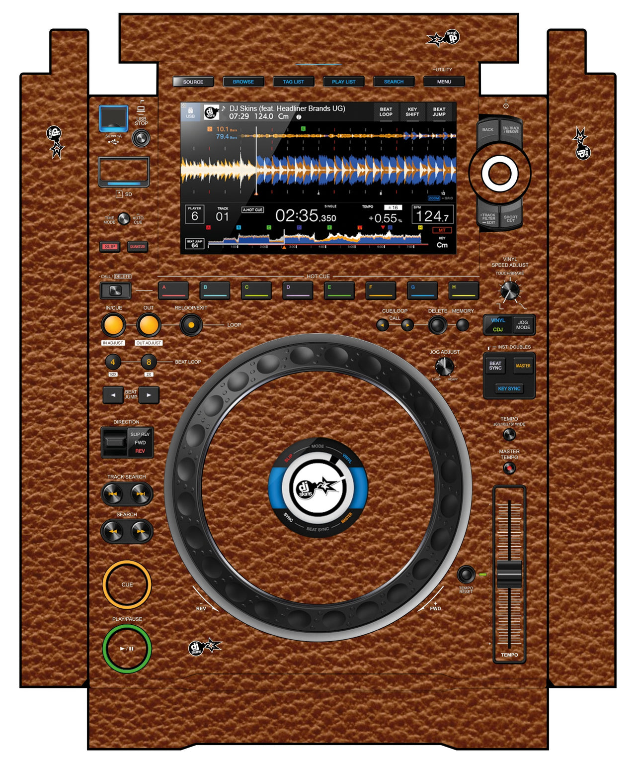 Pioneer DJ CDJ 3000 incl. SIDES Skin Leather