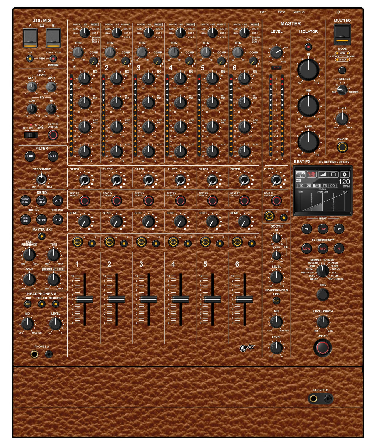 Pioneer DJ DJM V10 LF Skin Leather