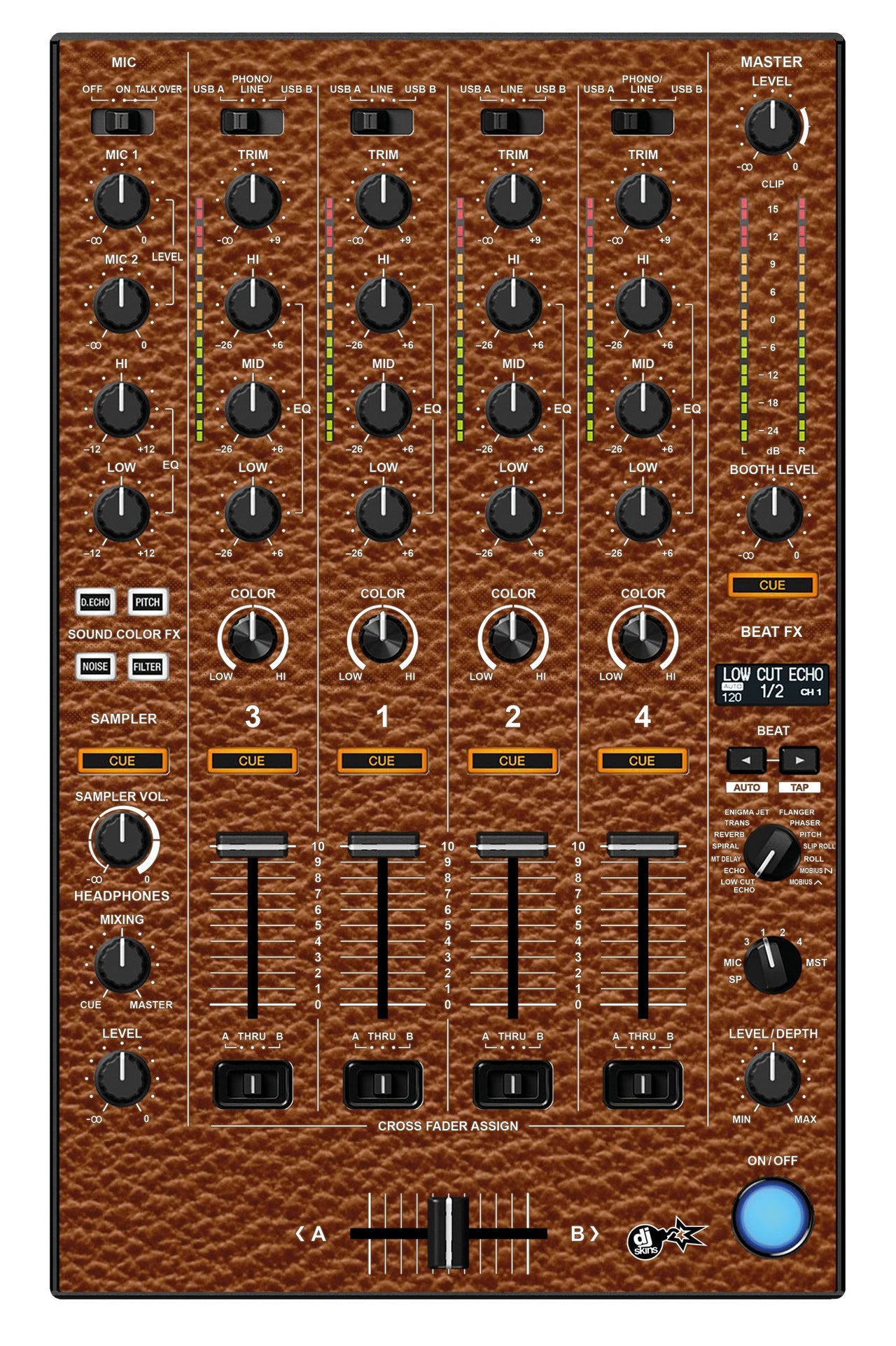 Pioneer DJ DDJ 1000 SRT MIXER Skin Leather