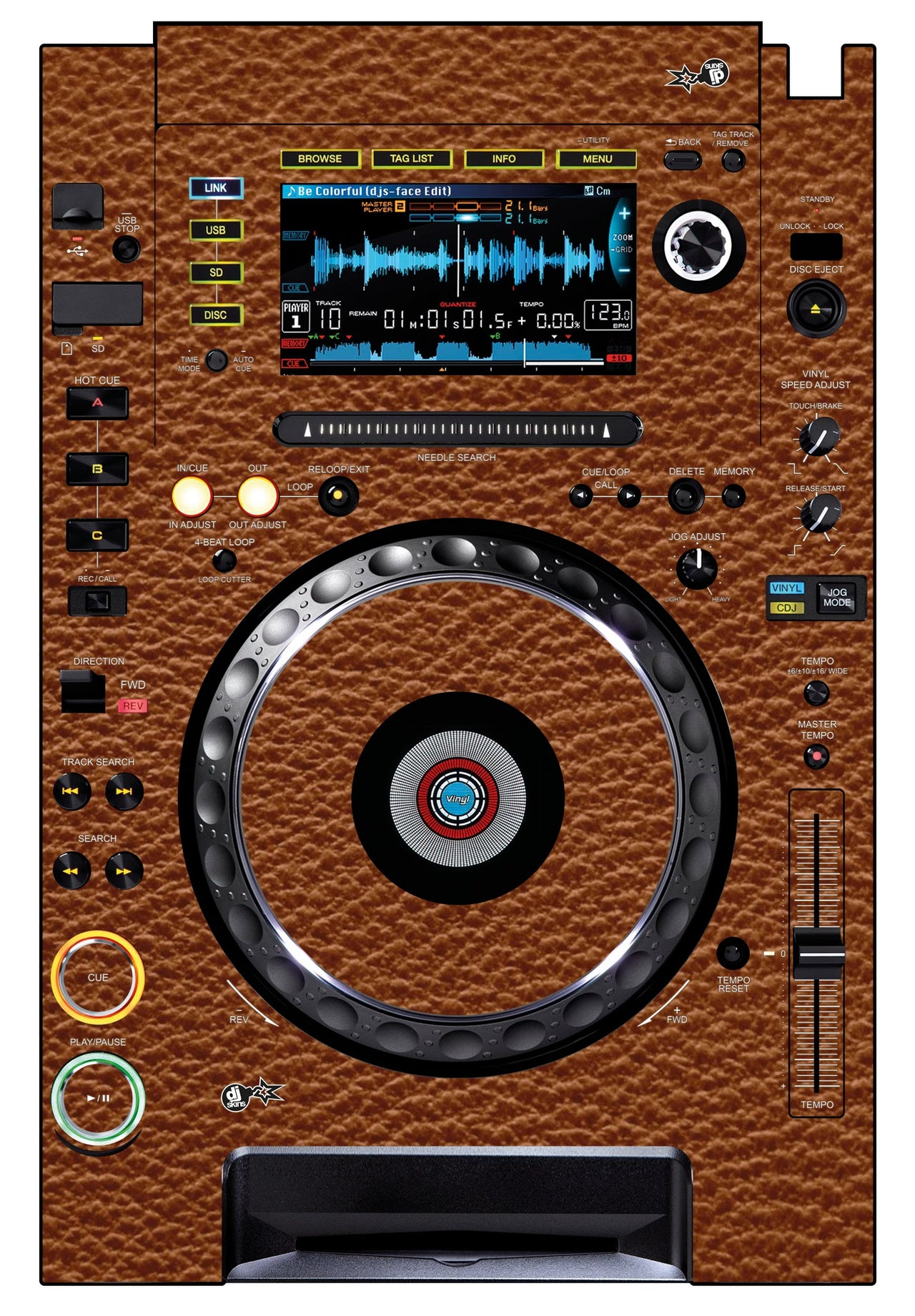 Pioneer DJ CDJ 2000 Skin Leather