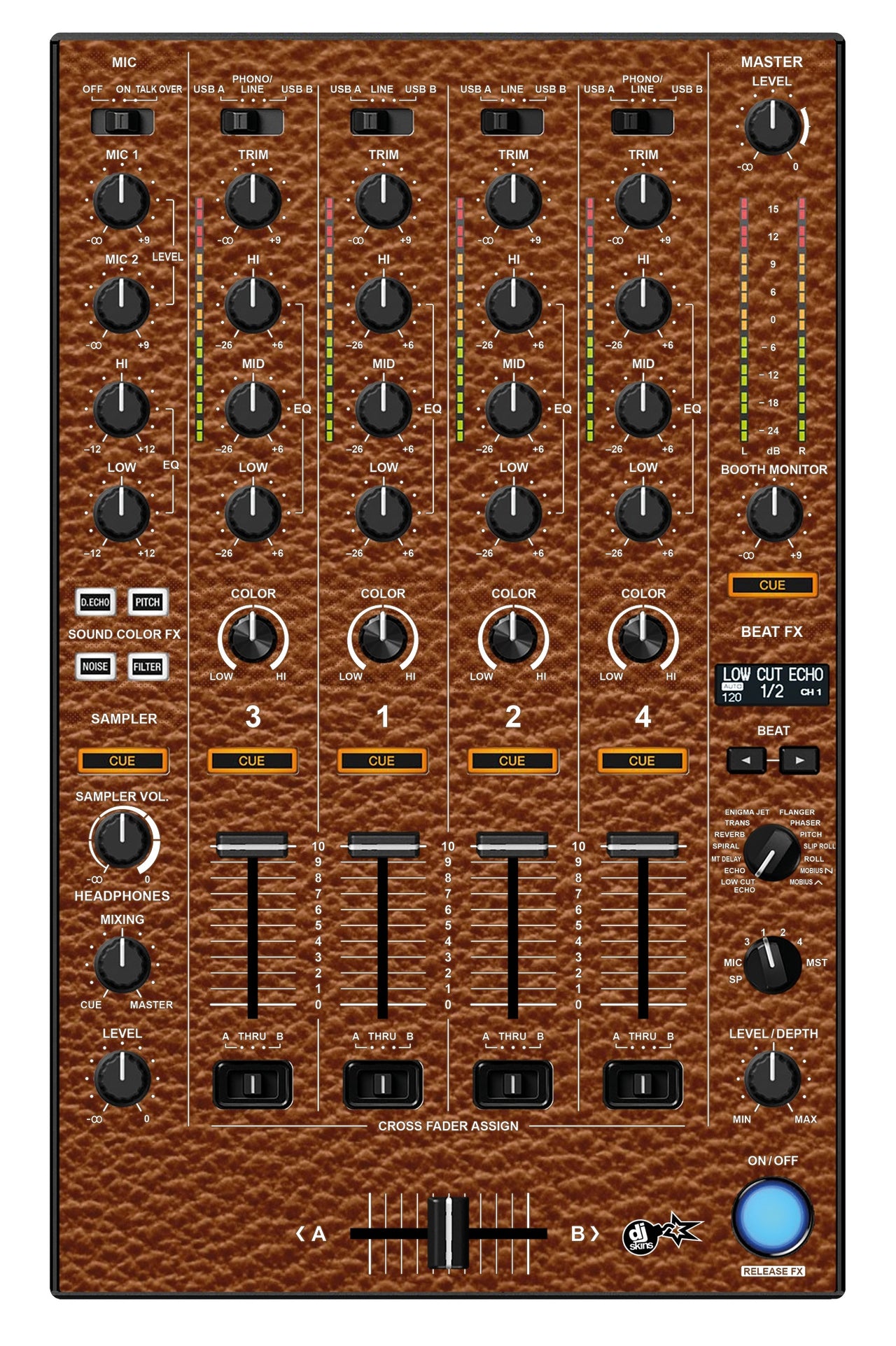 Pioneer DJ DDJ 1000 MIXER Skin Leather