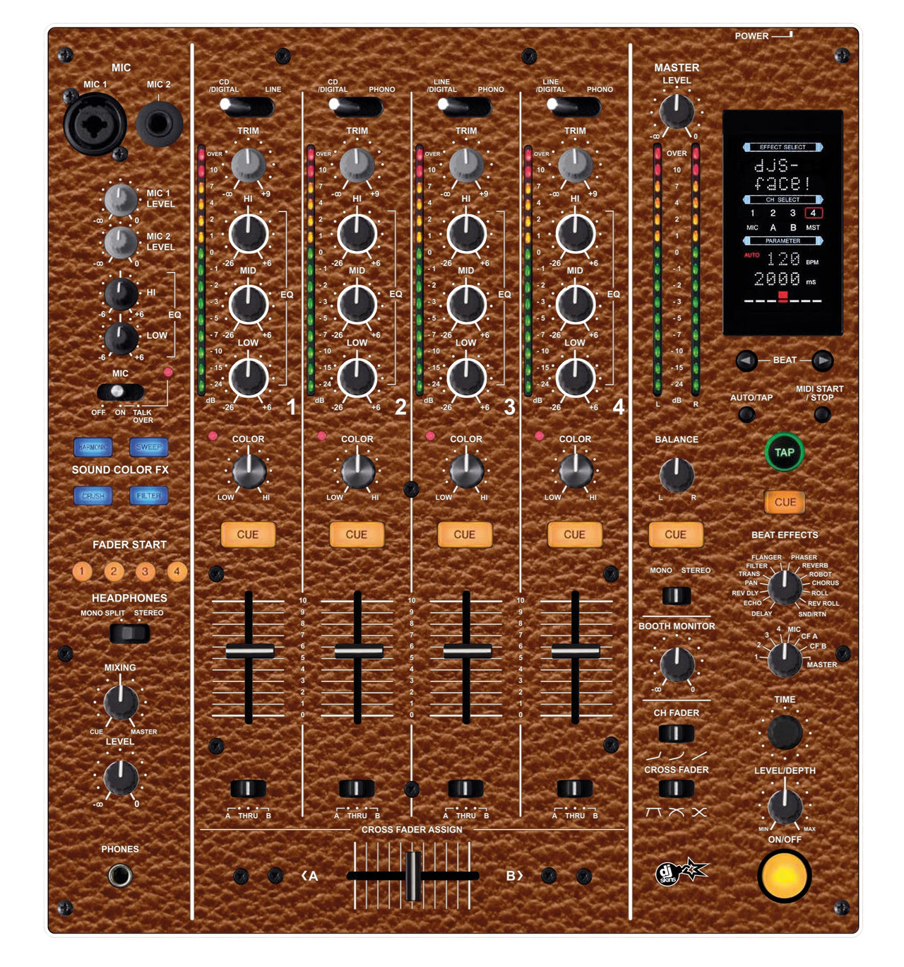 Pioneer DJ DJM 800 Skin Leather
