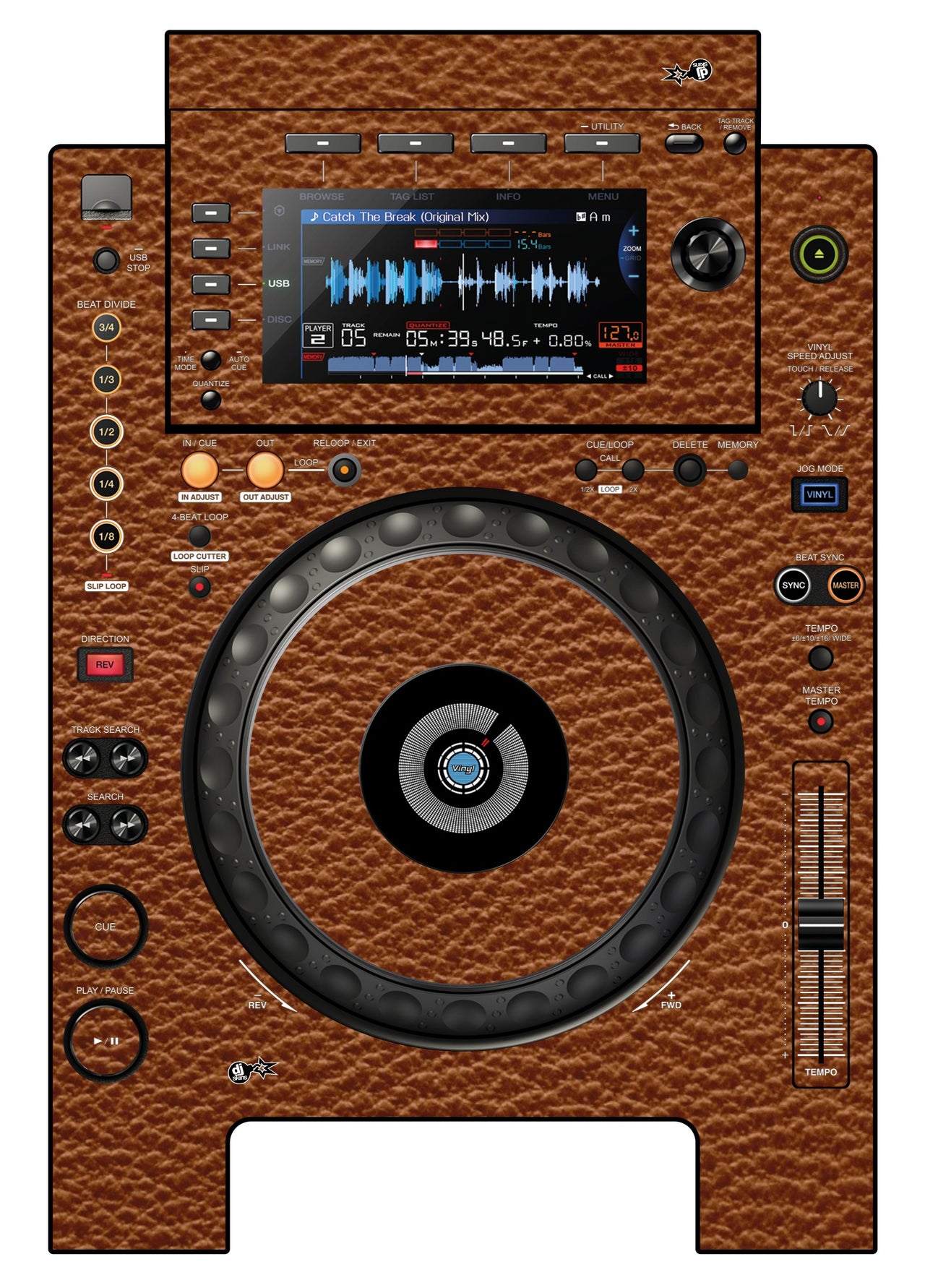 Pioneer DJ CDJ 900 NEXUS Skin Leather