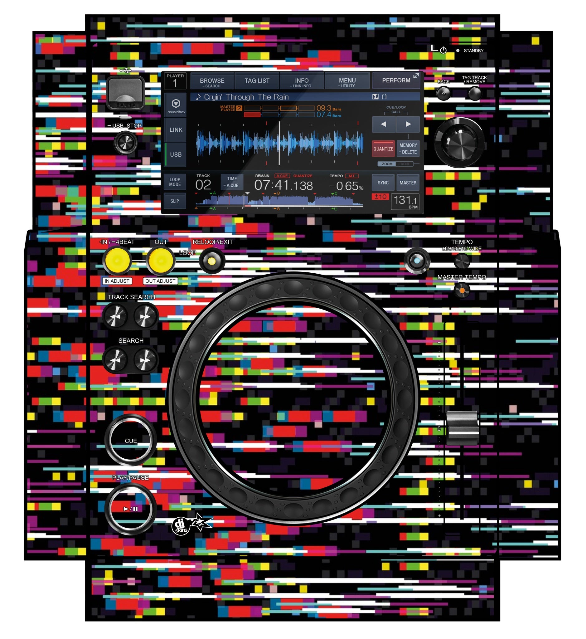 Pioneer DJ XDJ 700 Skin Lost Signal