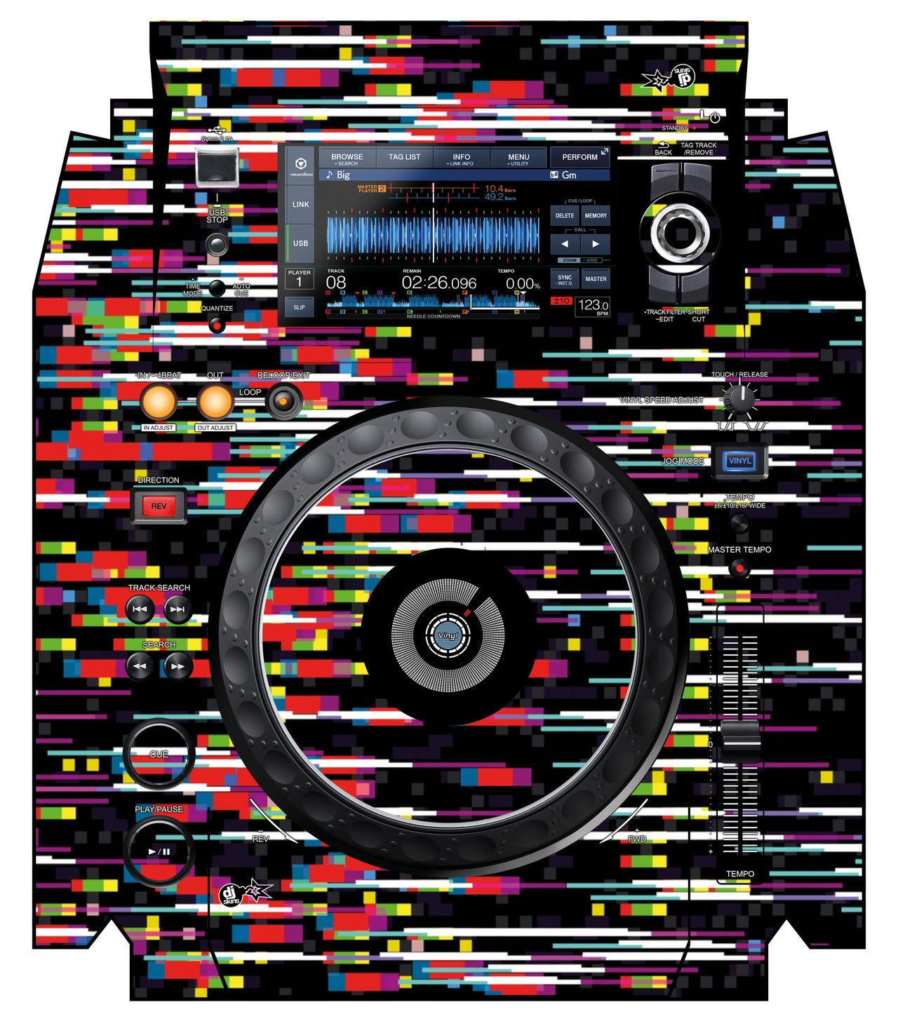 Pioneer DJ XDJ 1000 MK2 Skin Lost Signal