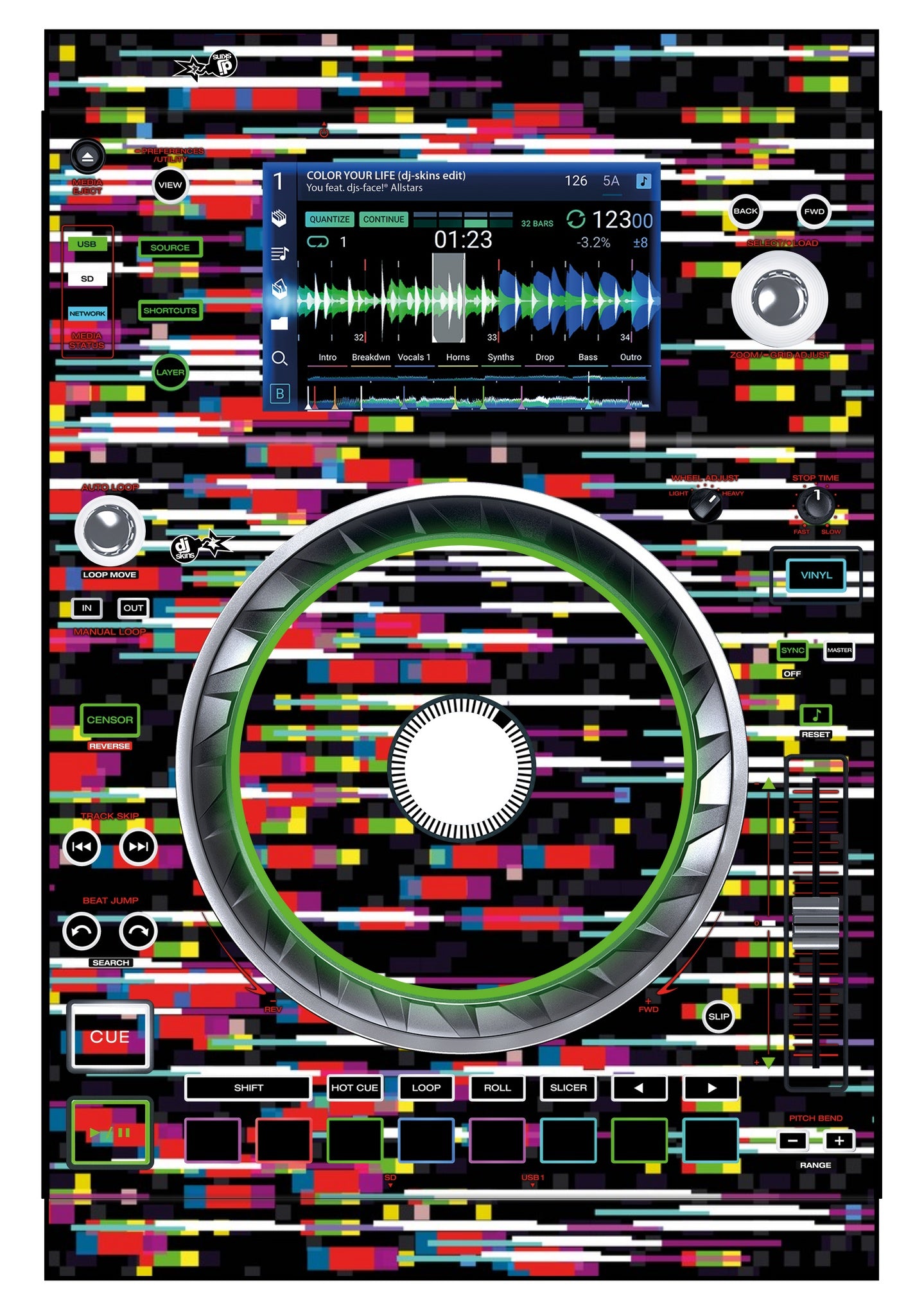 Denon DJ SC 5000 Skin Lost Signal