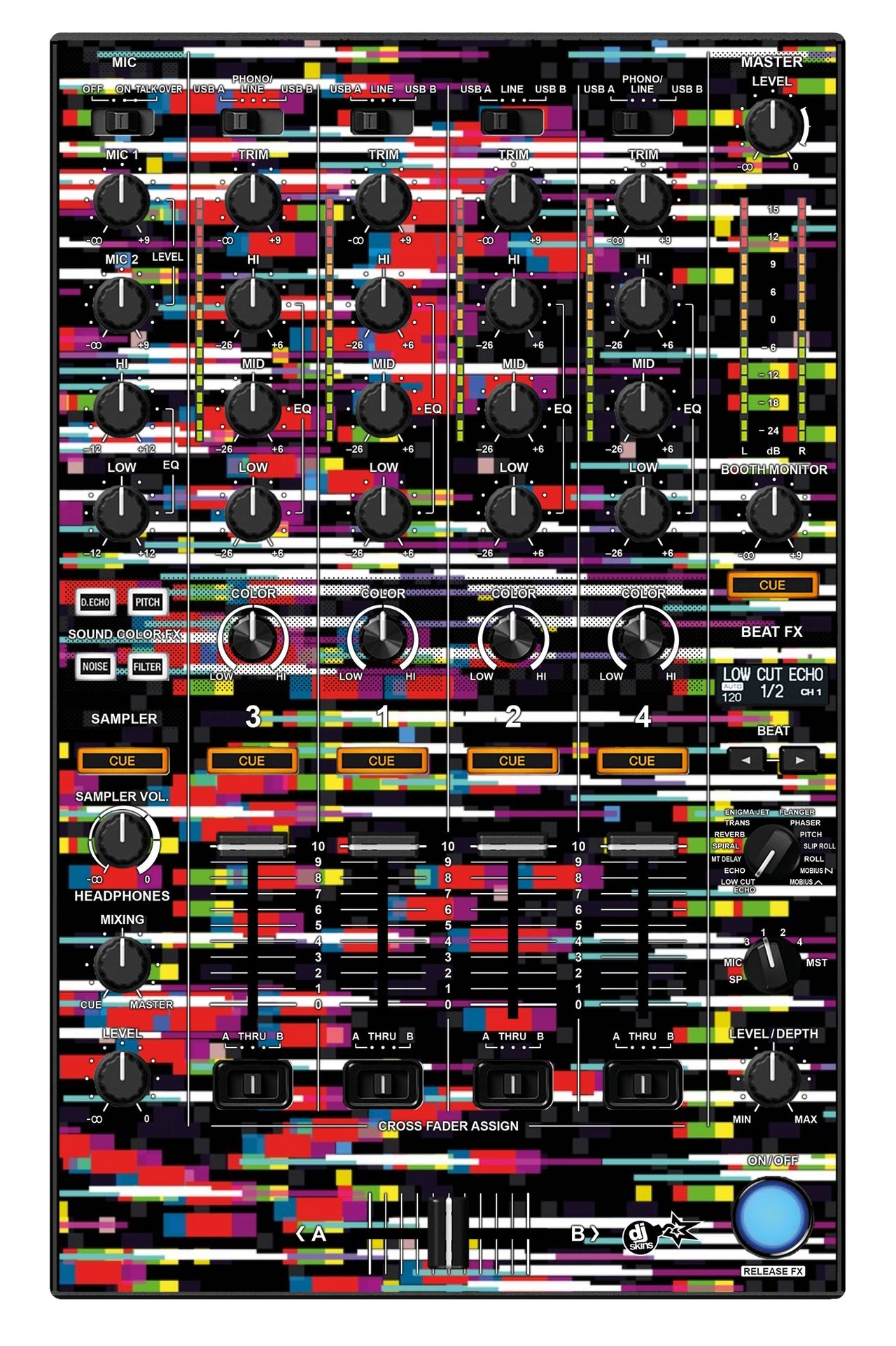 Pioneer DJ DDJ 1000 MIXER Skin Lost Signal