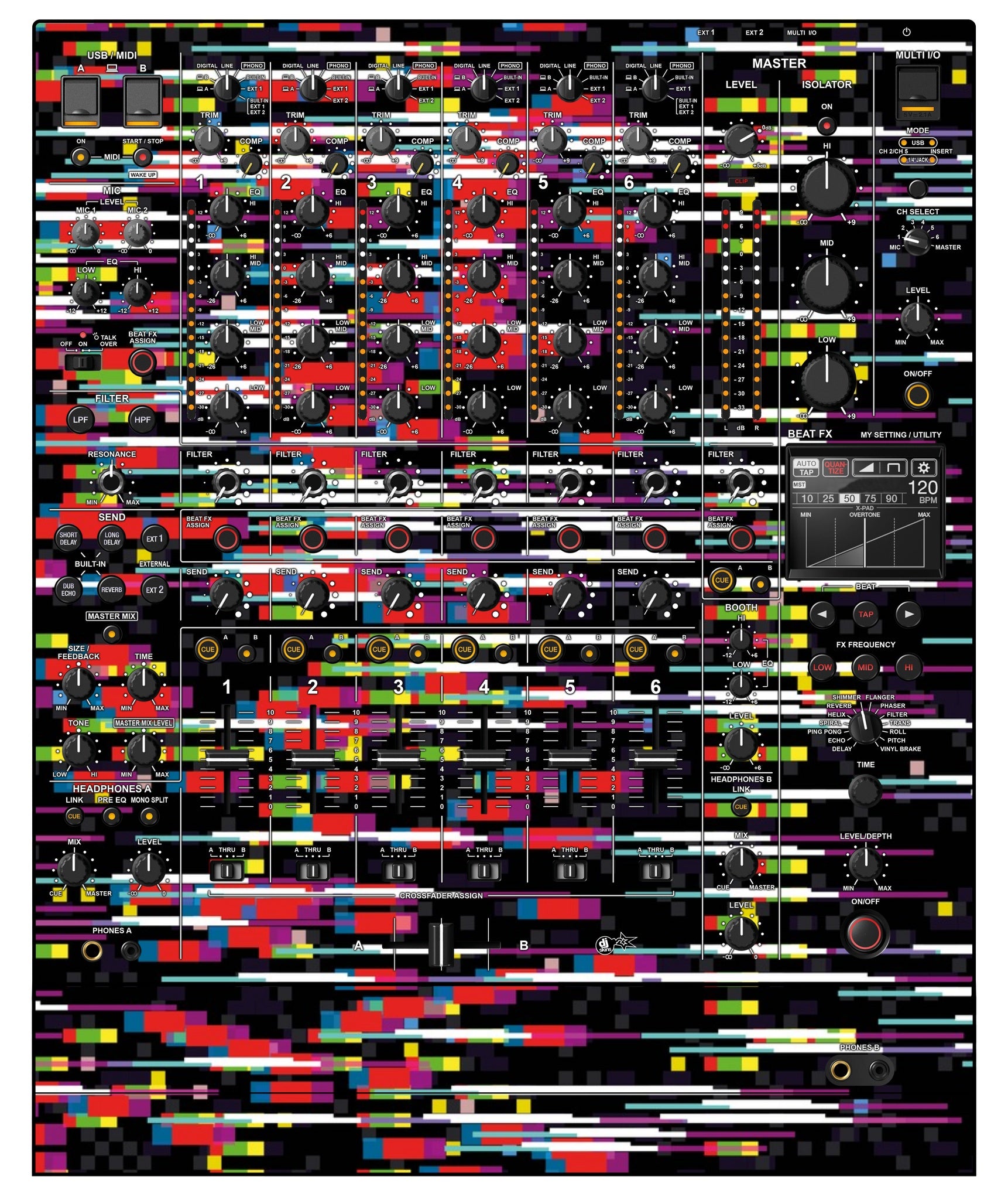 Pioneer DJ DJM V10 Skin Lost Signal