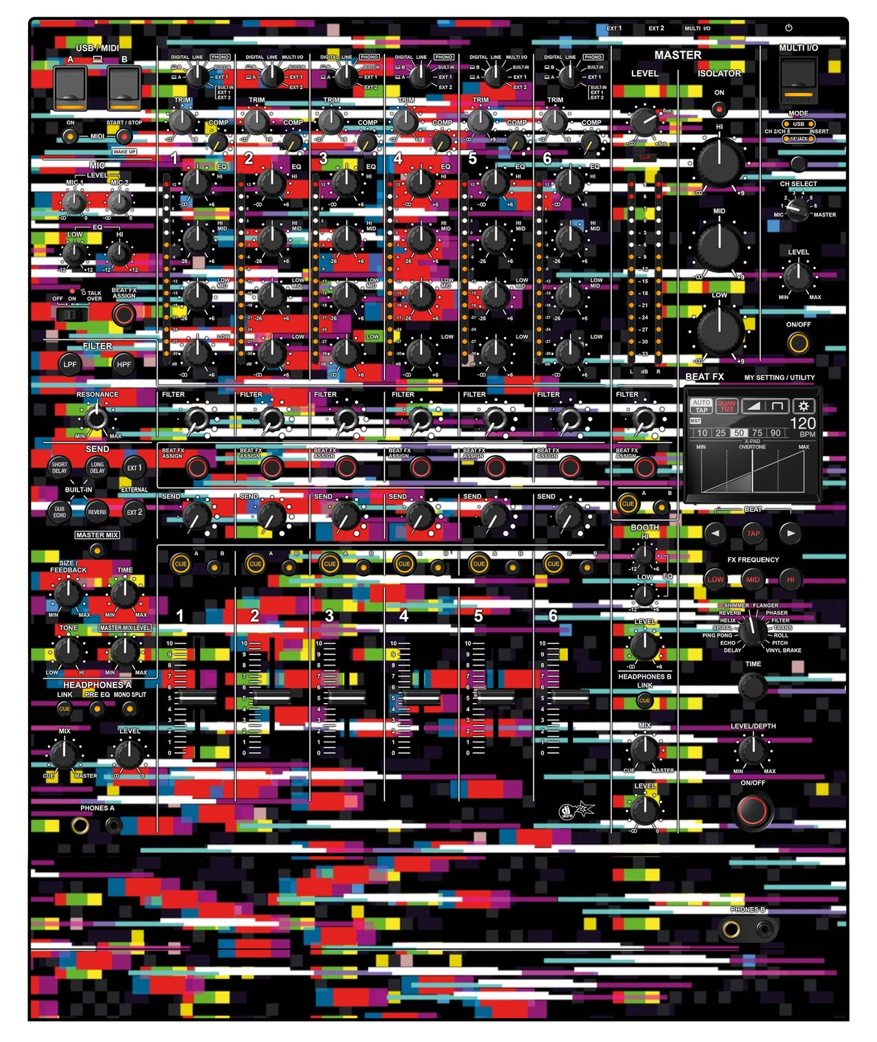 Pioneer DJ DJM V10 LF Skin Lost Signal