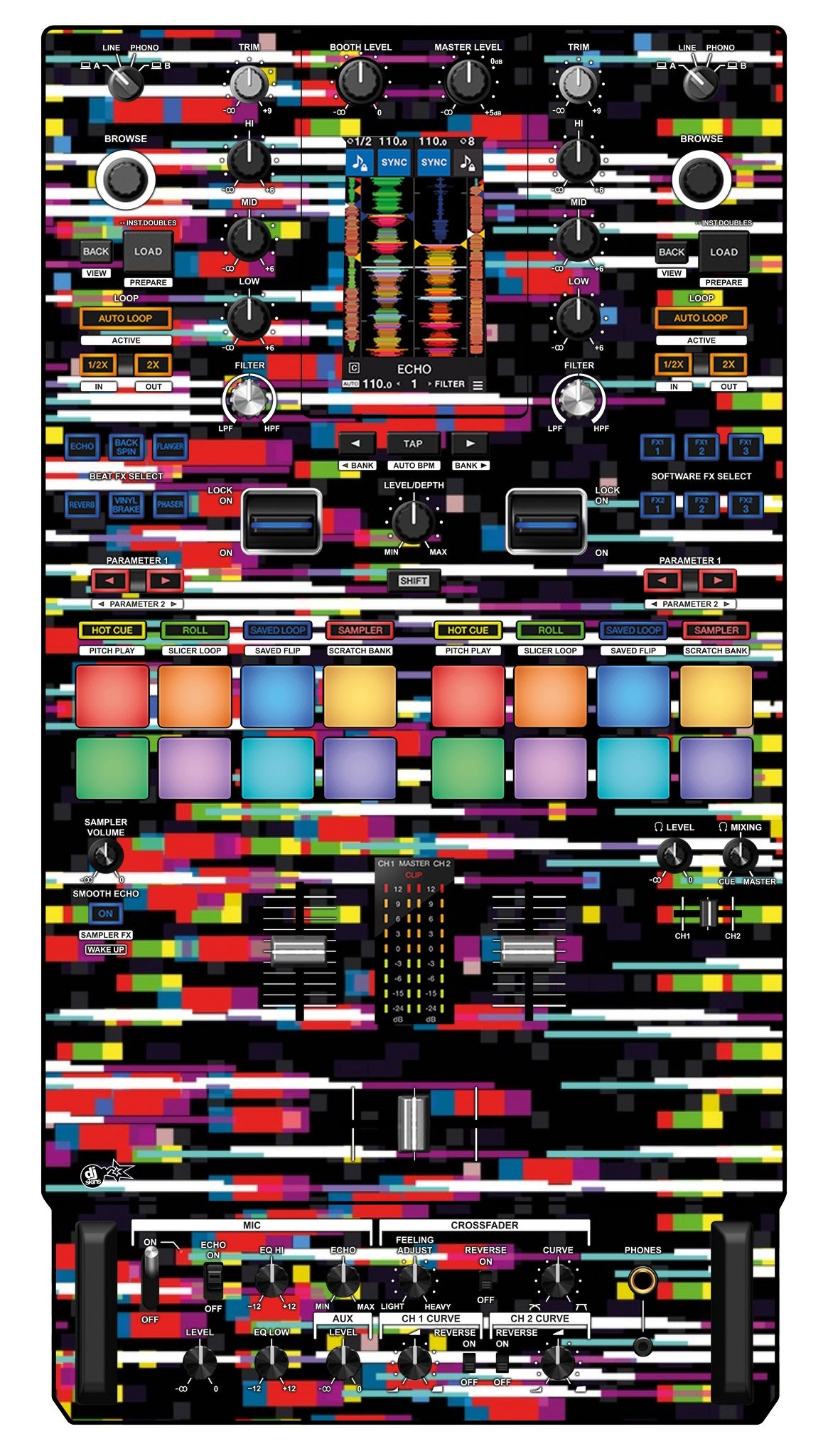Pioneer DJ DJM S11 Skin Lost Signal