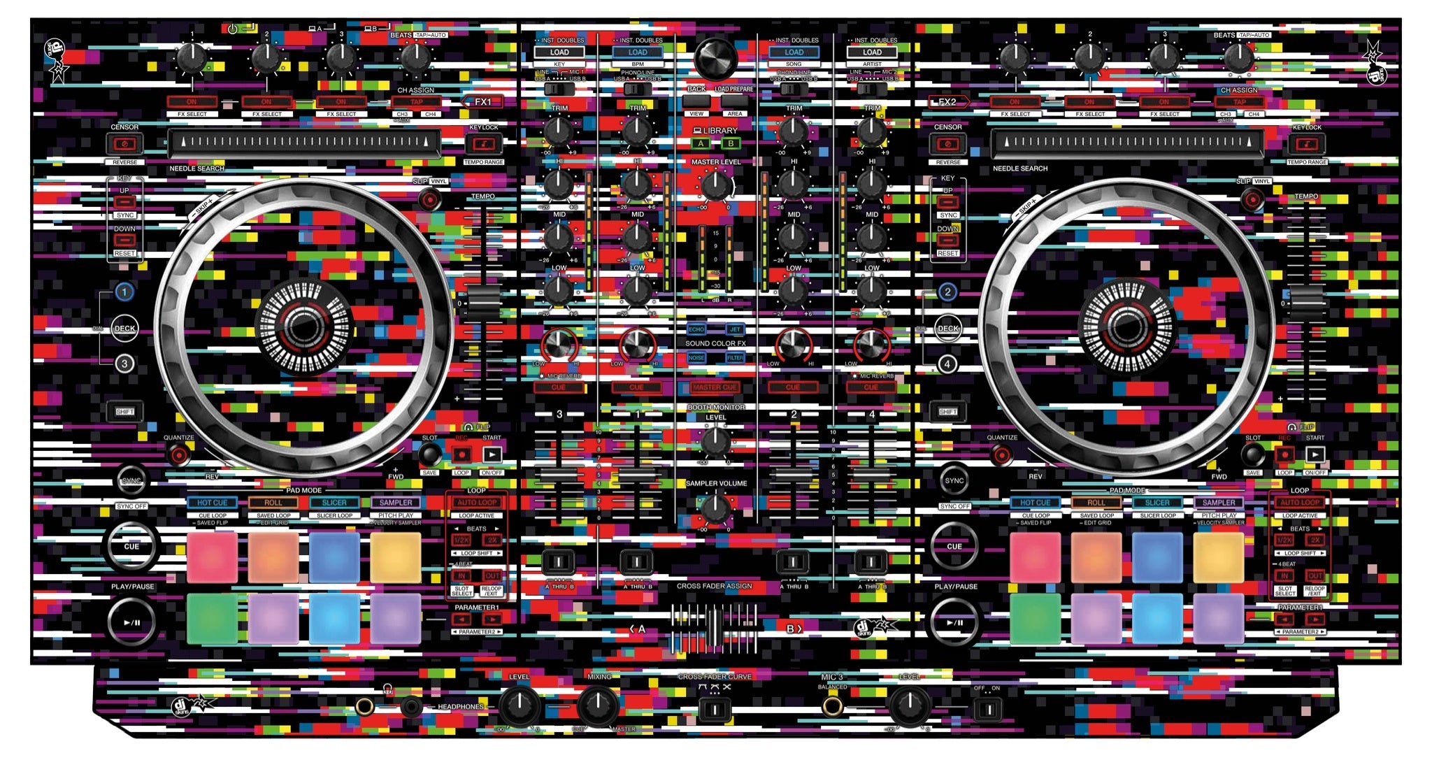 Pioneer DJ DDJ SX 3 Skin Lost Signal