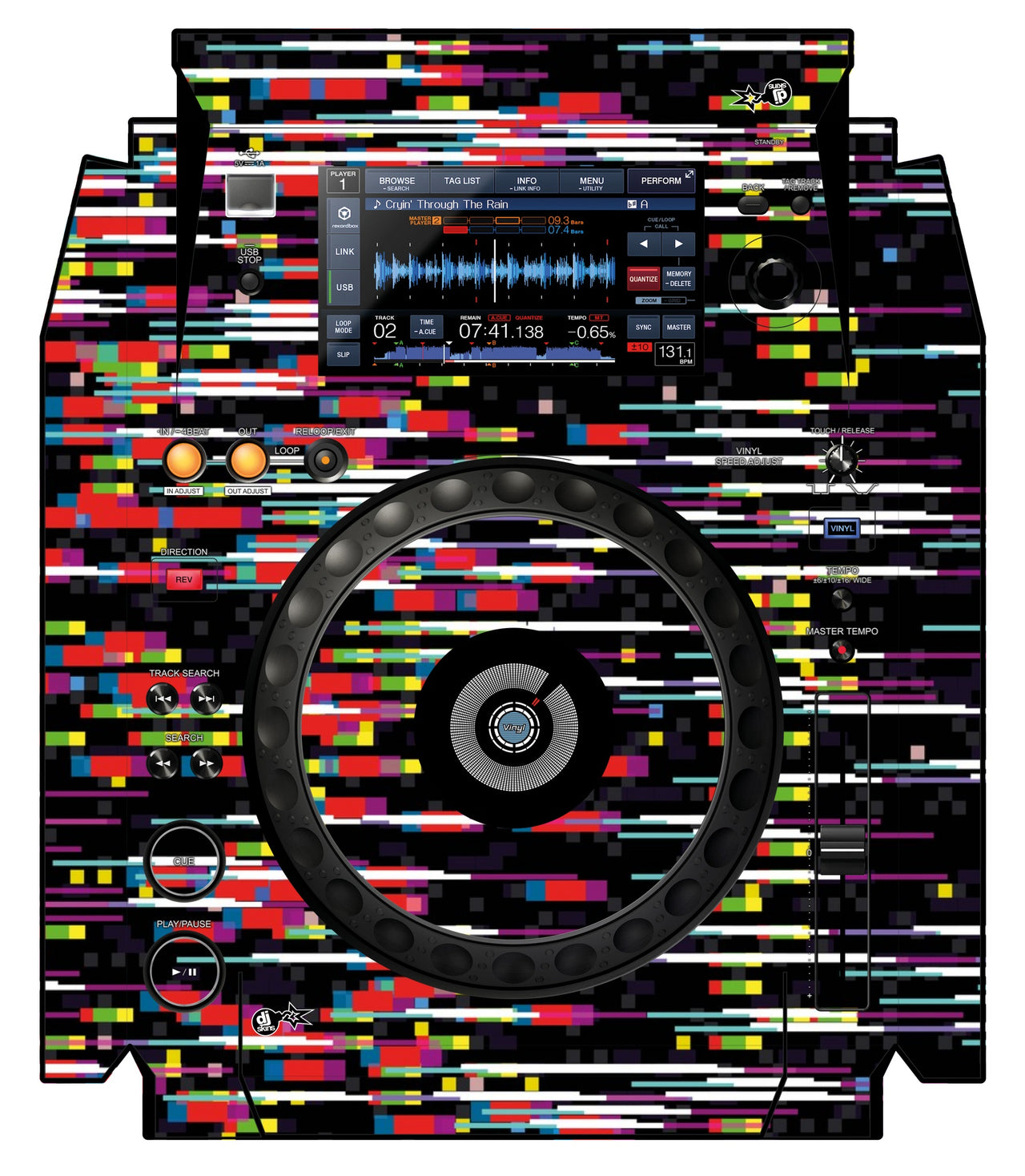 Pioneer DJ XDJ 1000 Skin Lost Signal