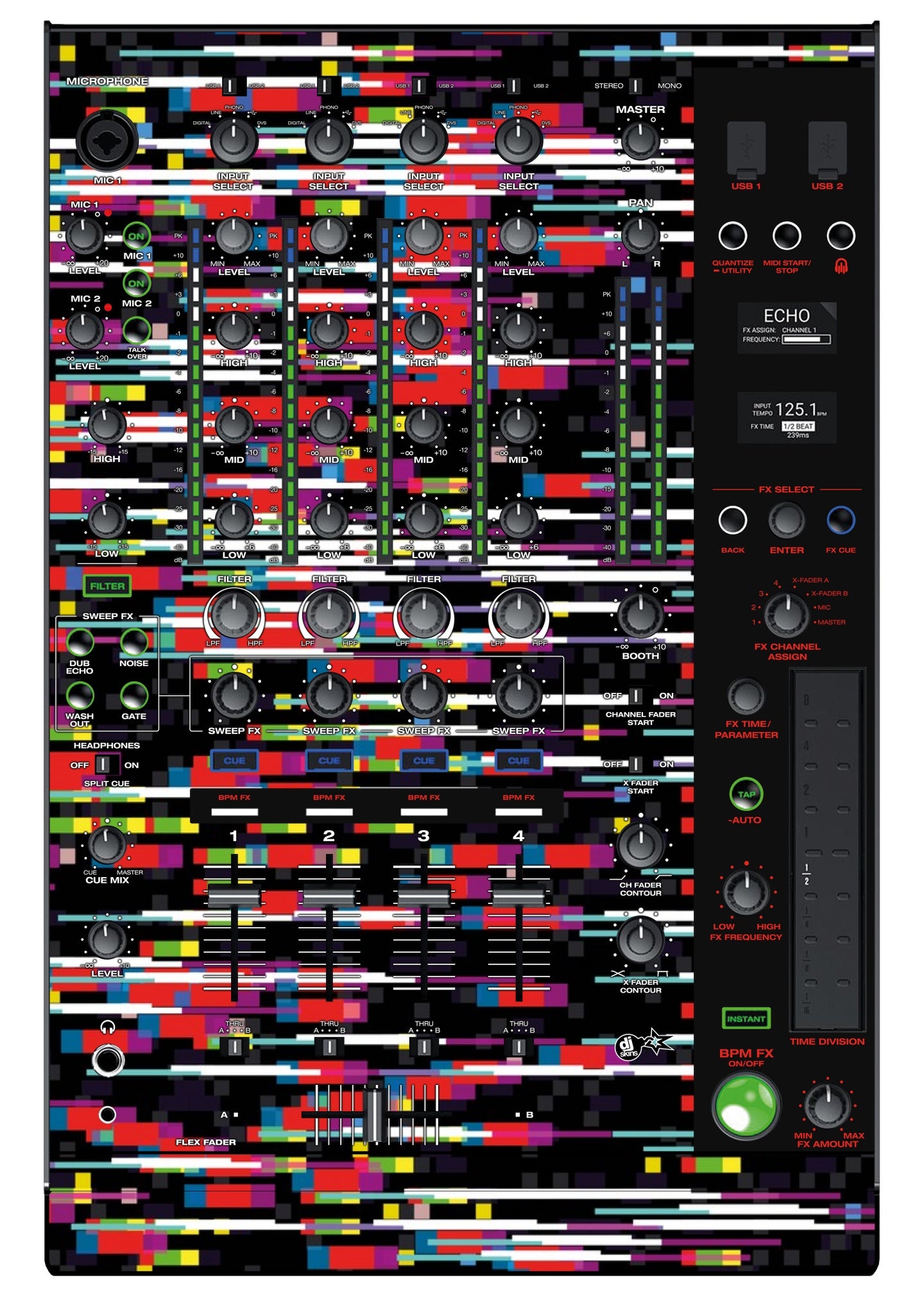 Denon DJ X 1850 Skin Lost Signal