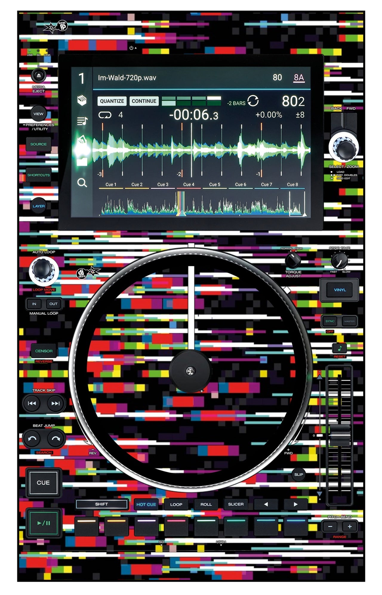 Denon DJ SC 6000 M Skin Lost Signal