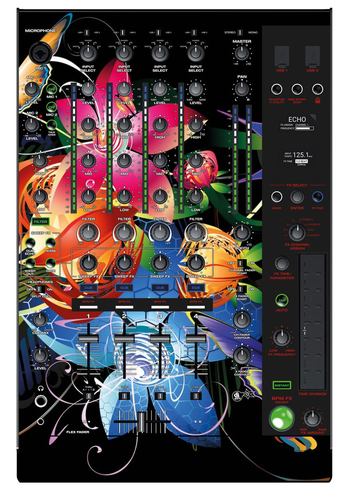 Denon DJ X 1850 Skin Lotus Garden