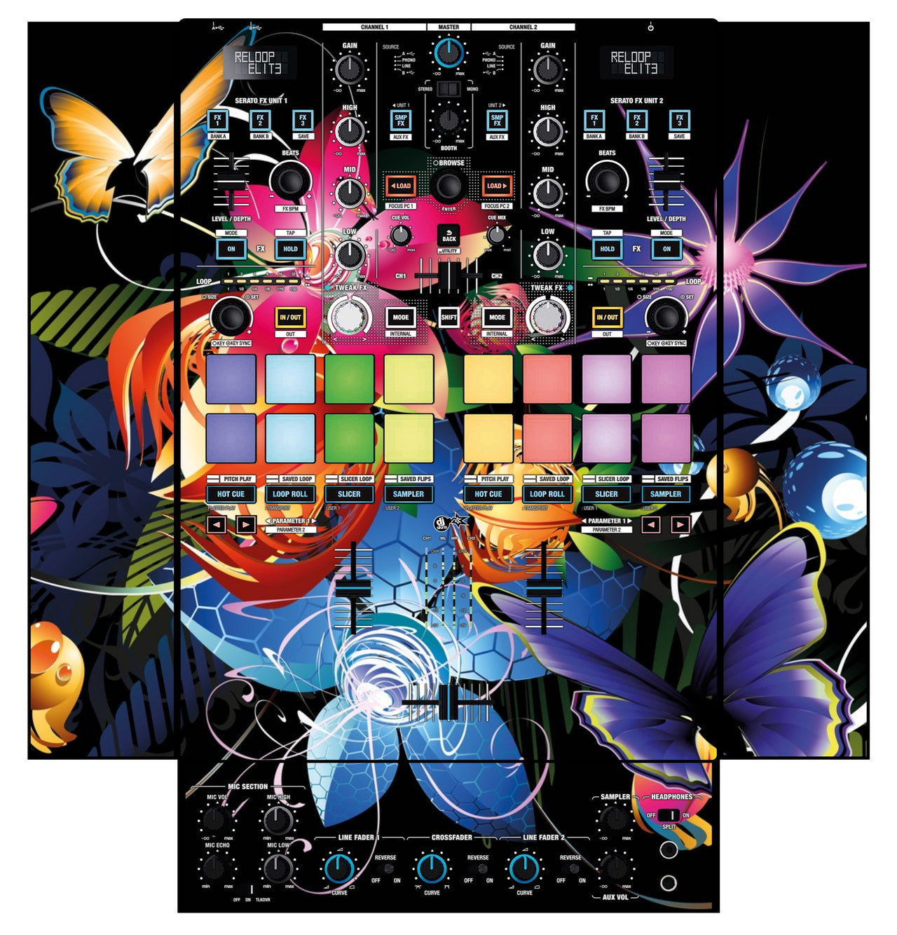 Reloop Elite Skin Lotus Garden