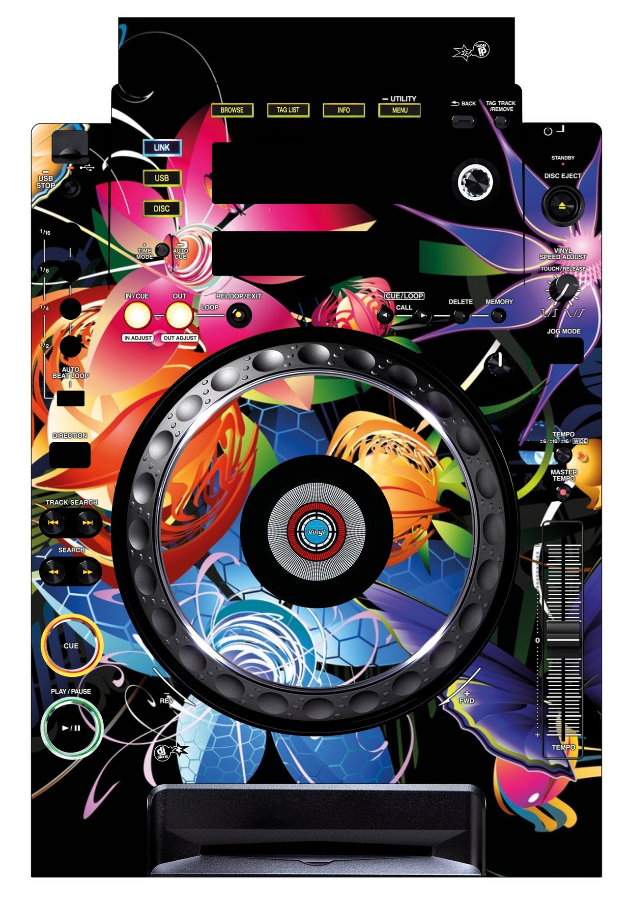 Pioneer DJ CDJ 900 Skin Lotus Garden