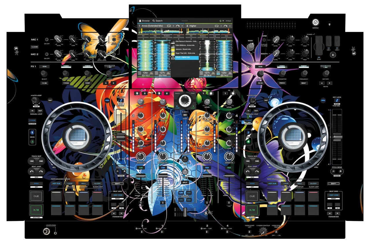 Denon DJ PRIME 4+ Skin Lotus Garden